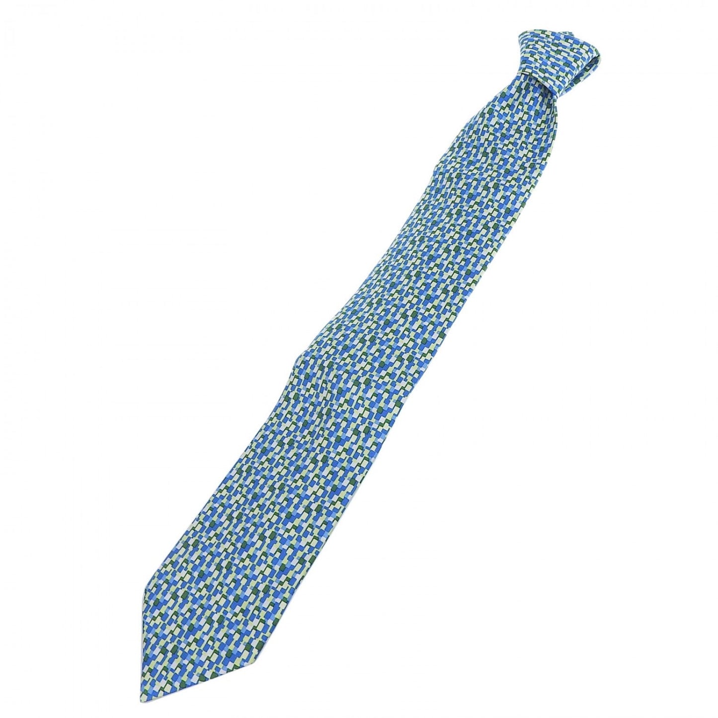 HERMES tie 5089 PA silk Blue Green Type Multi