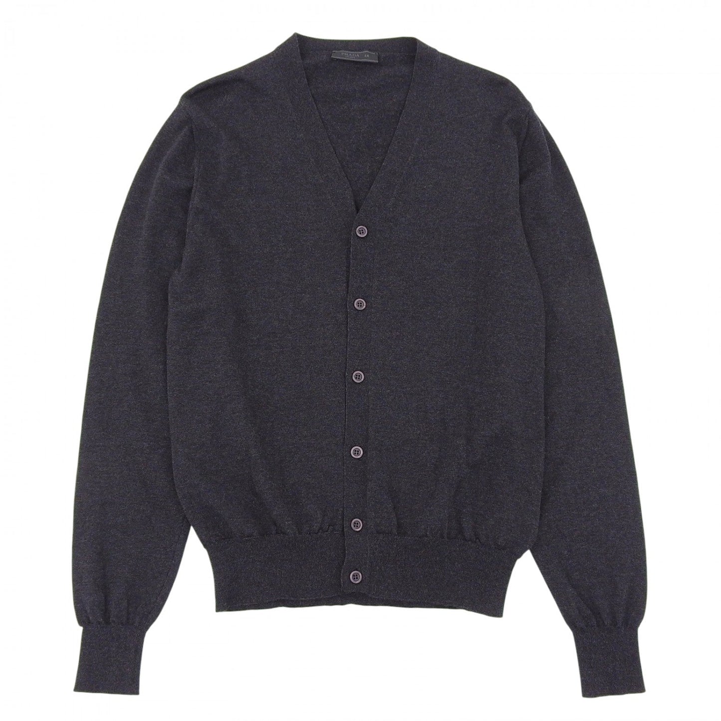PRADA cardigan DNA959 Virgin wool Charcoal gray 46