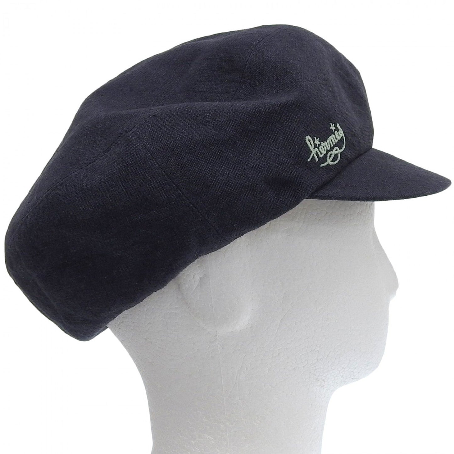 HERMES Casquette linen Navy PAOLA 57
