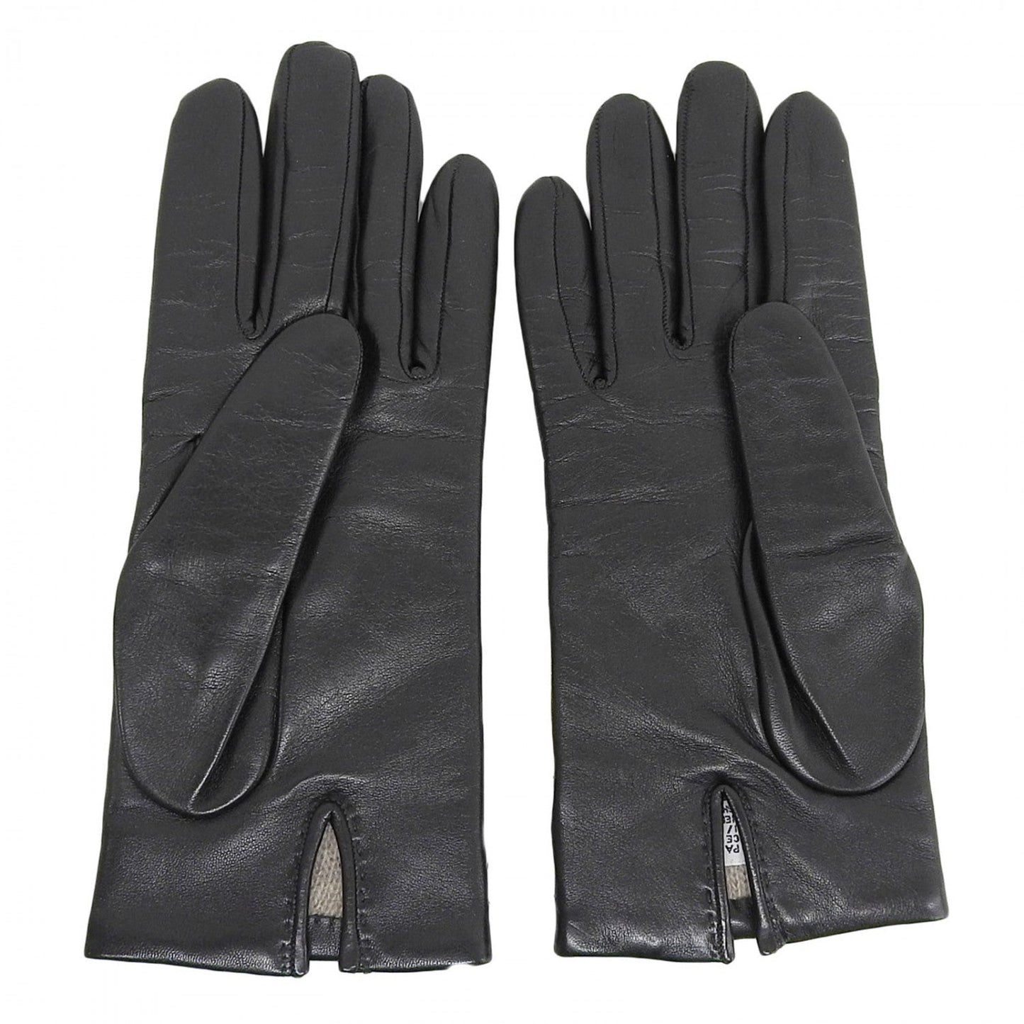 HERMES gloves lambskin black 7.5