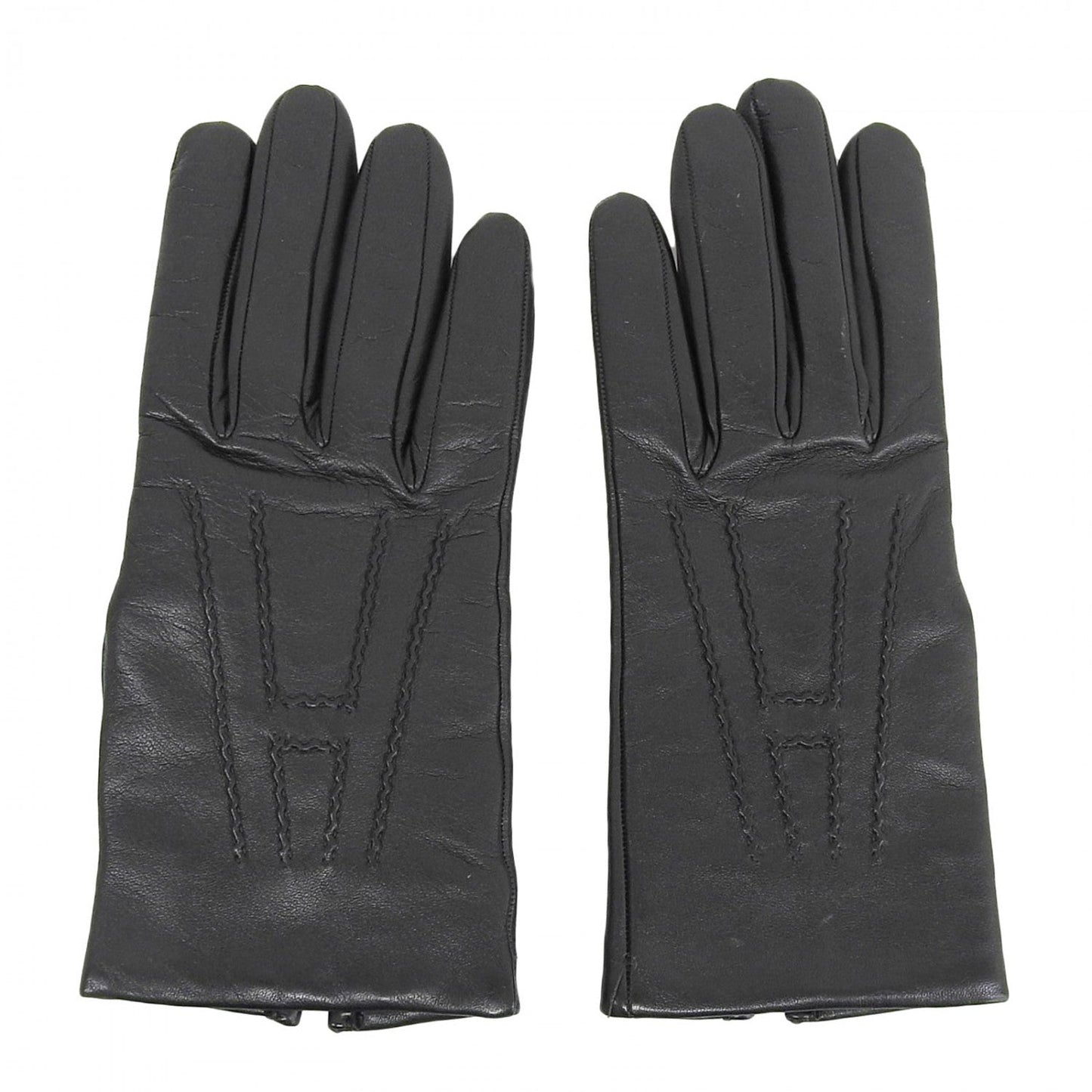 HERMES gloves lambskin black 7.5