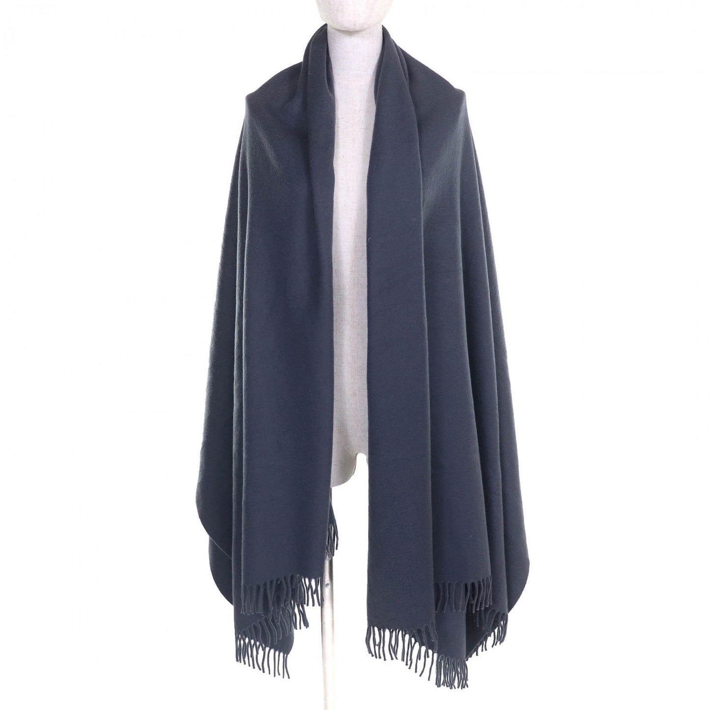 HERMES shawl cashmere Navy