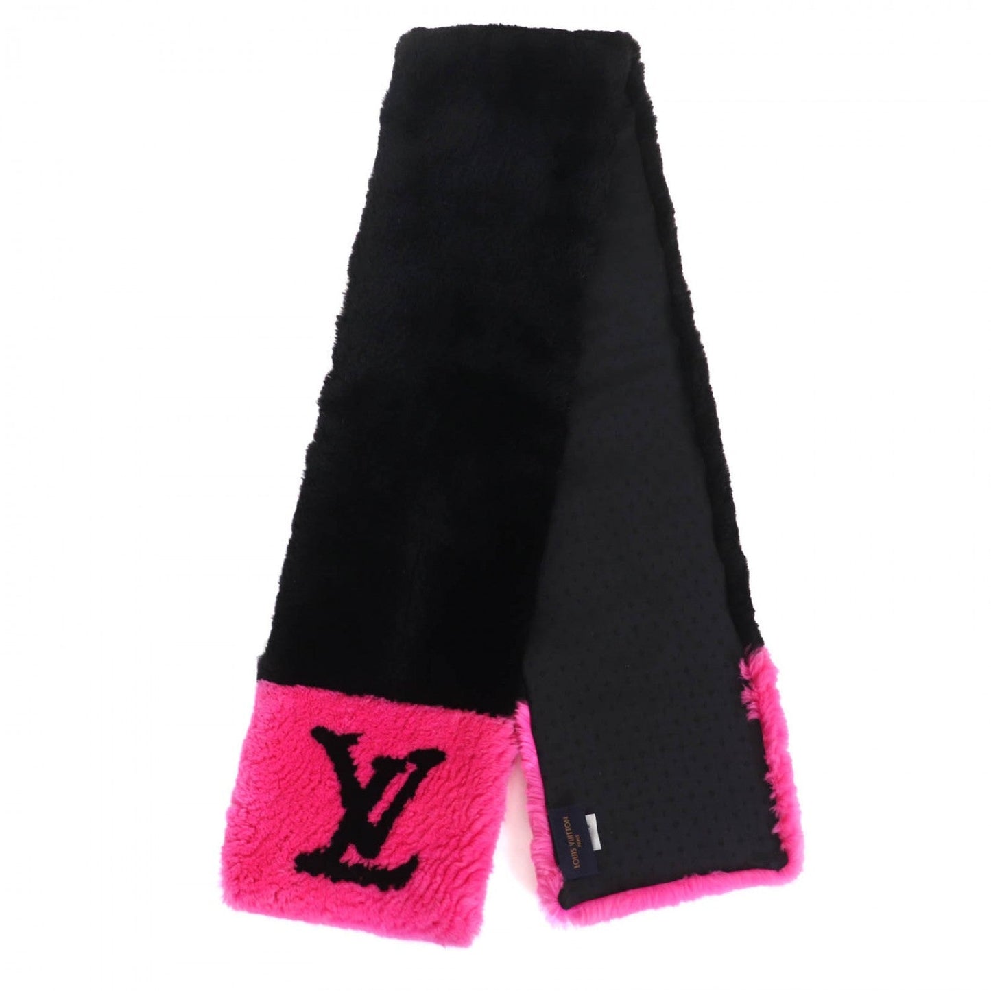 LOUIS VUITTON Scarf M70872 Beaver Black pink Escalp LV in the City