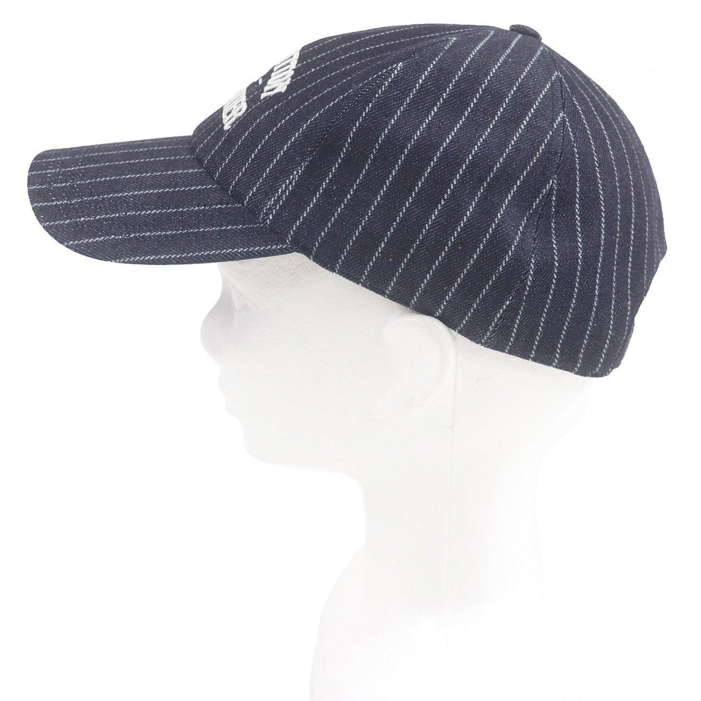 LOUIS VUITTON cap M5146L cotton Navy Striped denim cap