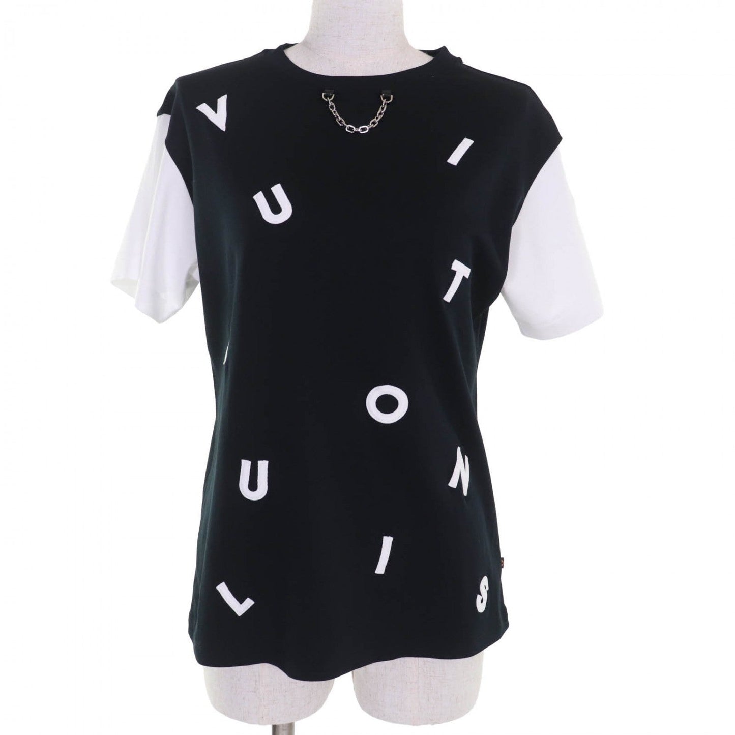 LOUIS VUITTON Short sleeve T-shirt FFTS02JG2 cotton Black White S