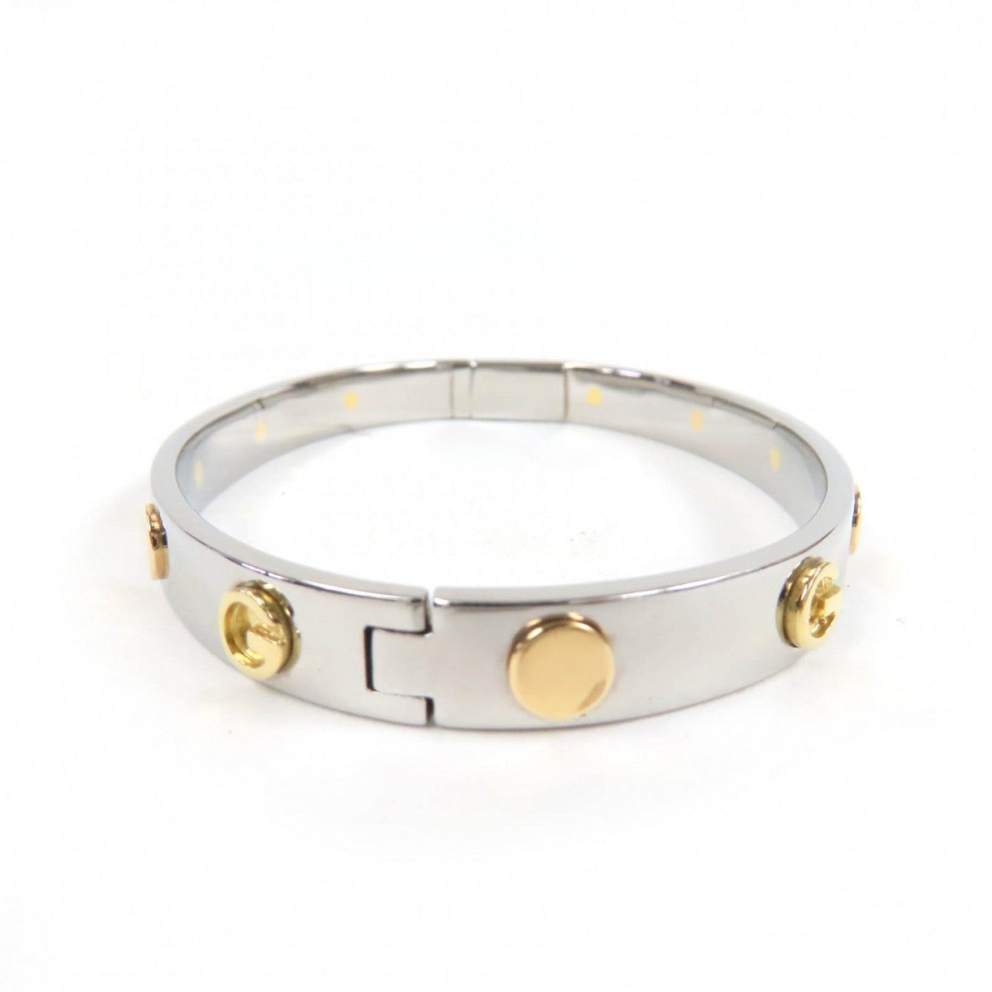 GUCCI Bangle Stainless Steel Silver gold 17