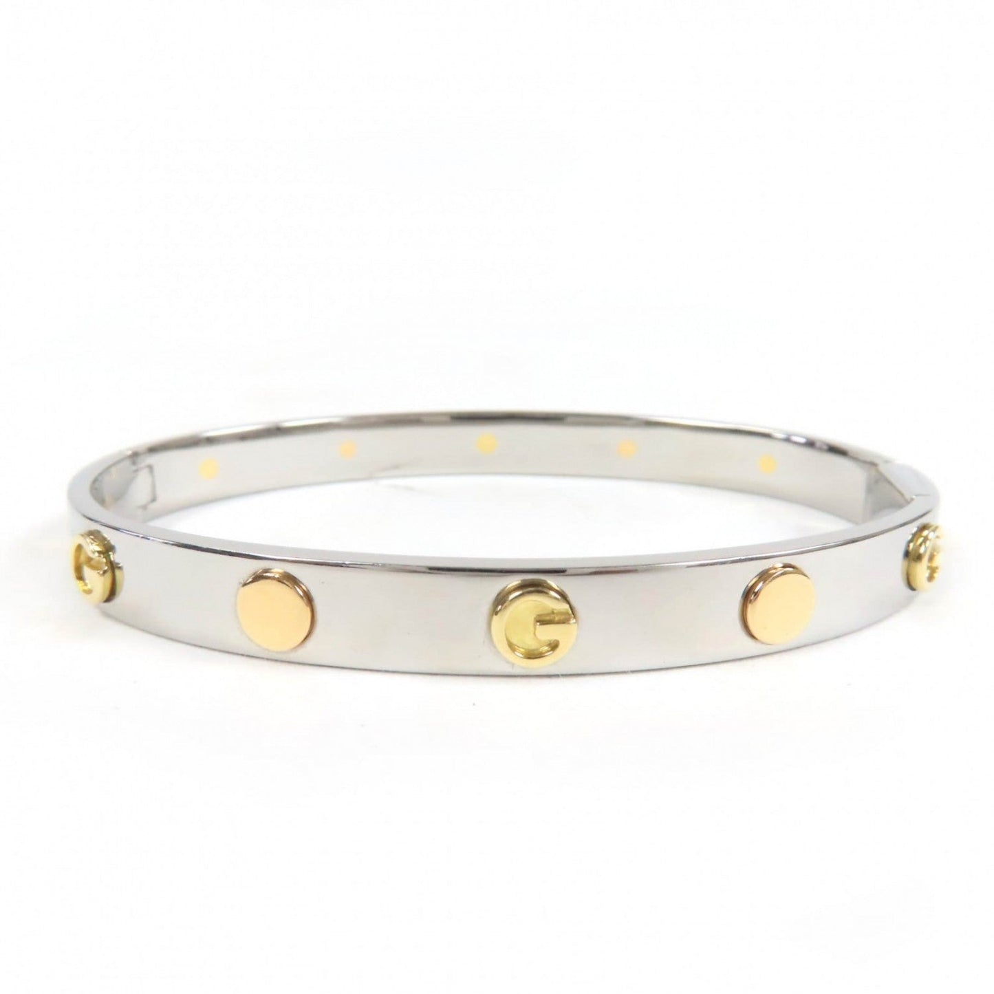 GUCCI Bangle Stainless Steel Silver gold 17
