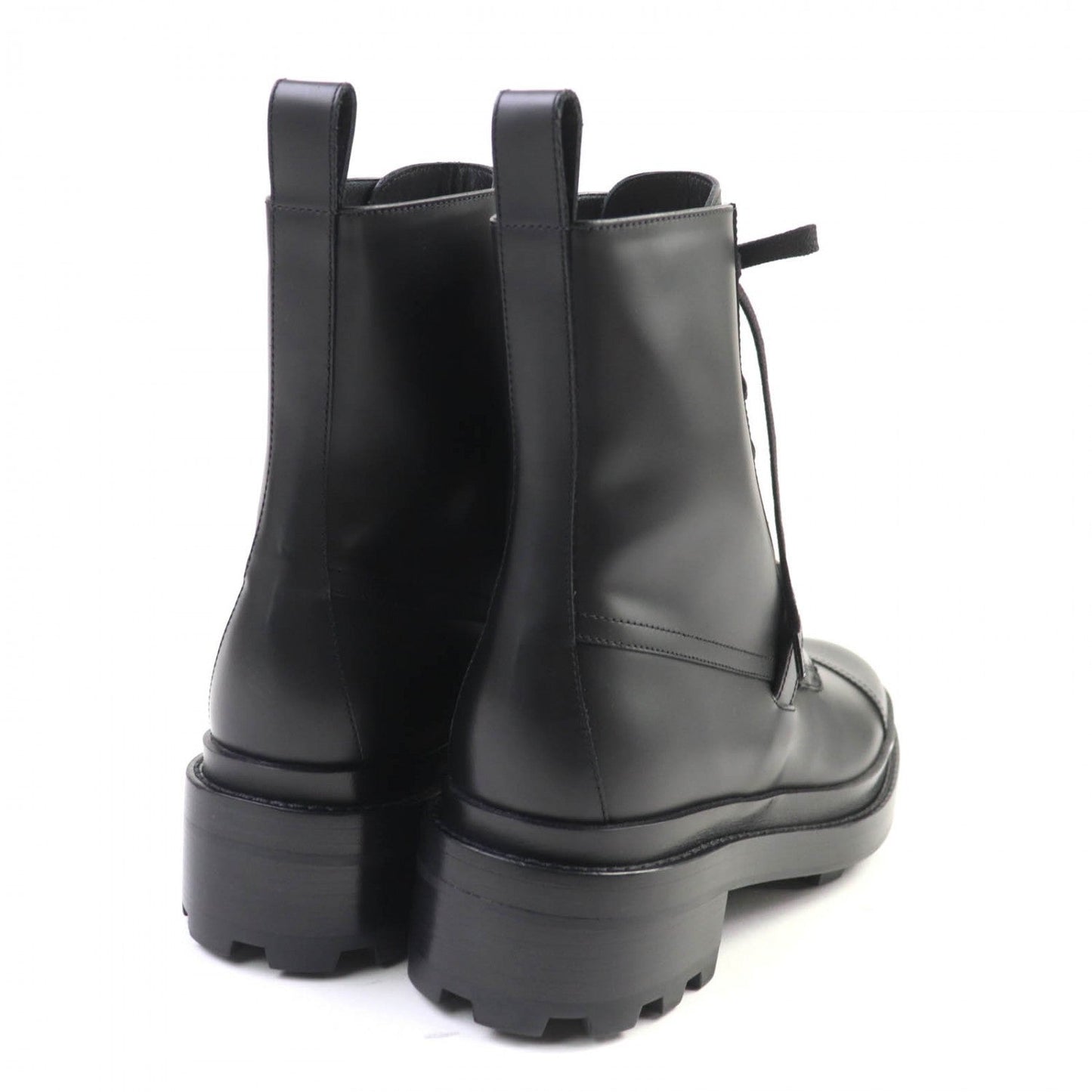 HERMES short boots leather black funk 38