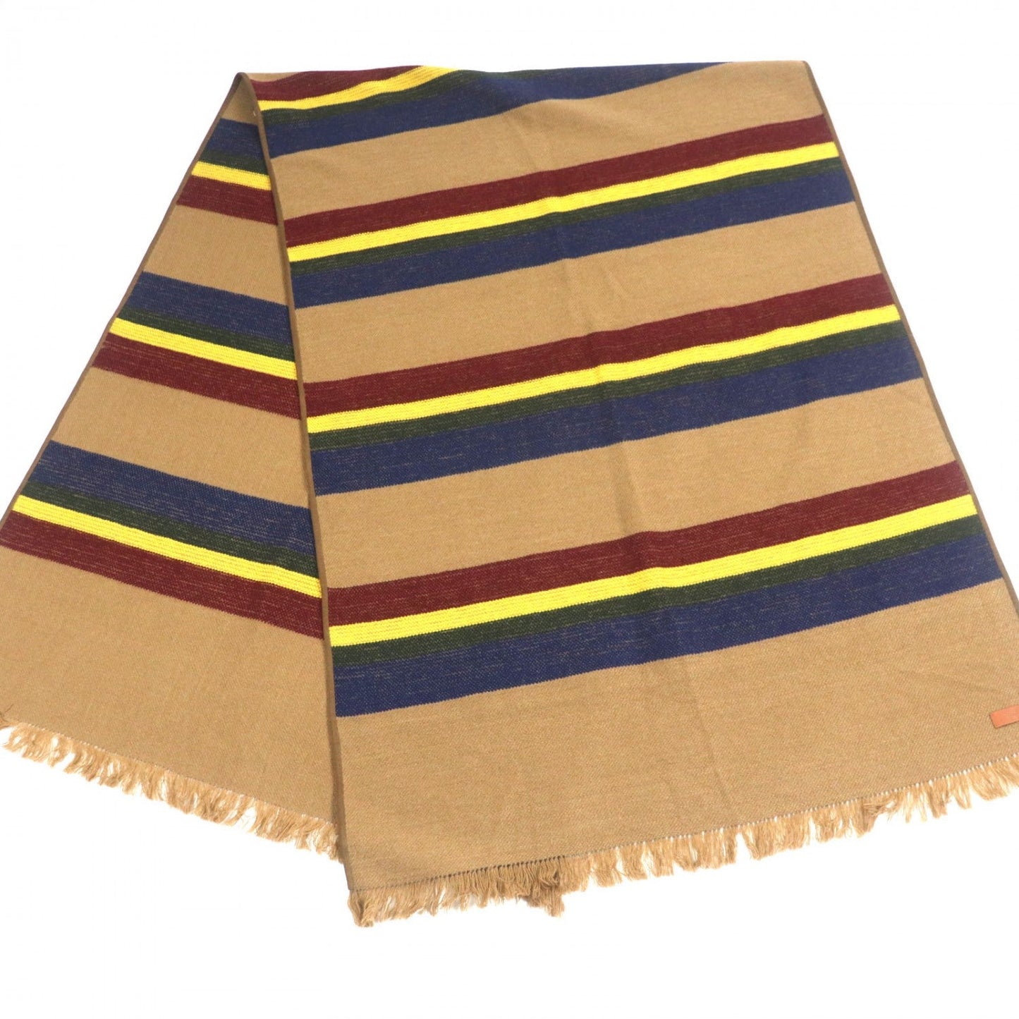 HERMES shawl Camel brown multi