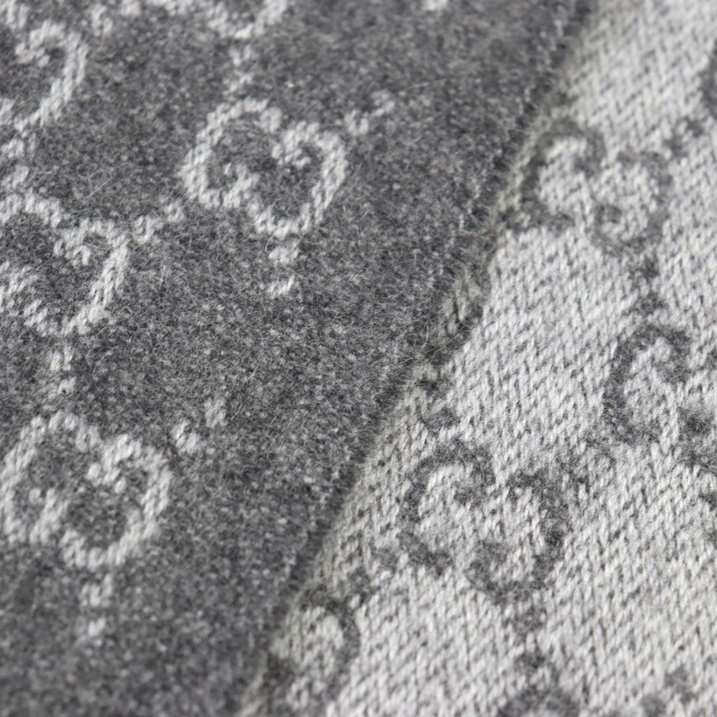 GUCCI Scarf 391531 cashmere Gray type 35Ã165cm