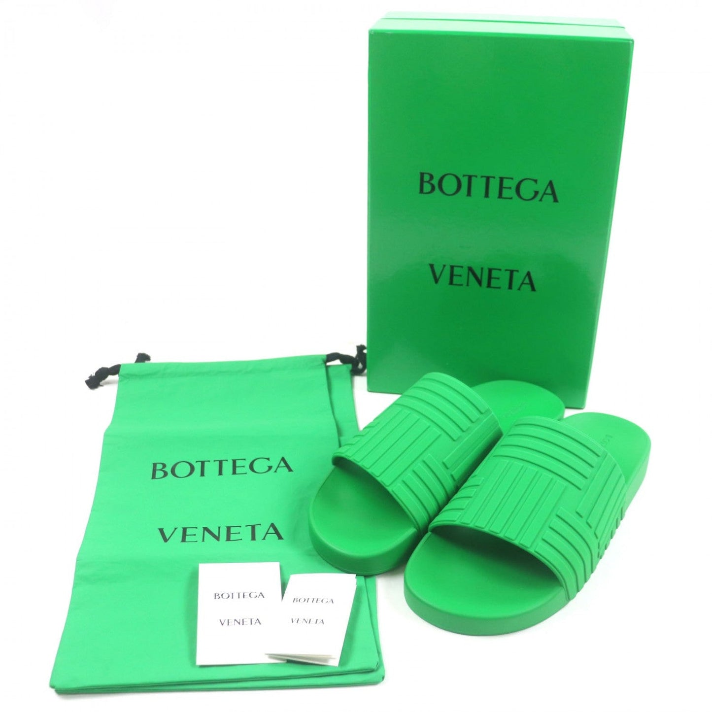 BOTTEGAVENETA Sandals 690105 rubber green SLIDER SANDAL 43