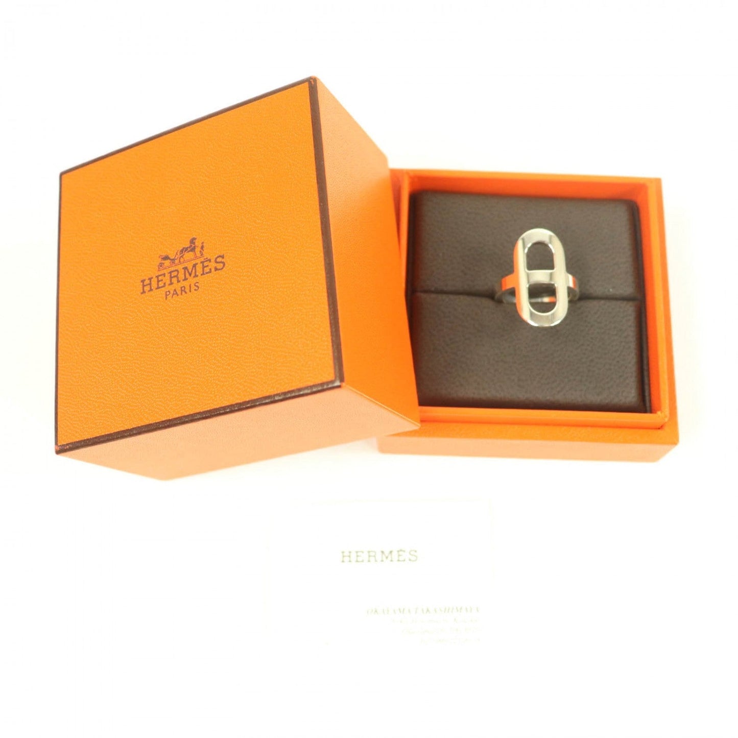 HERMES Ring AG925 Silver EverChene Dunkle PM Ring 46