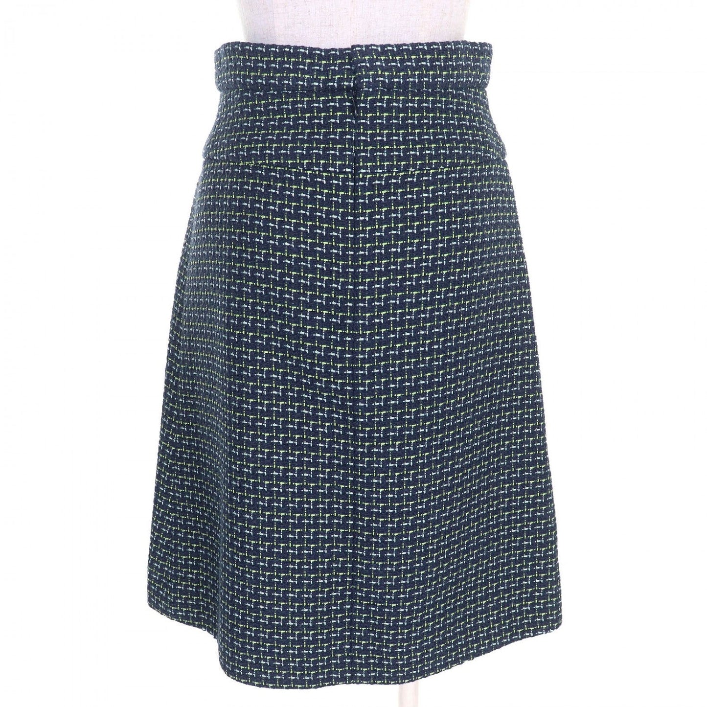 CHANEL skirt P55951V38257 cotton Navy Green type 36