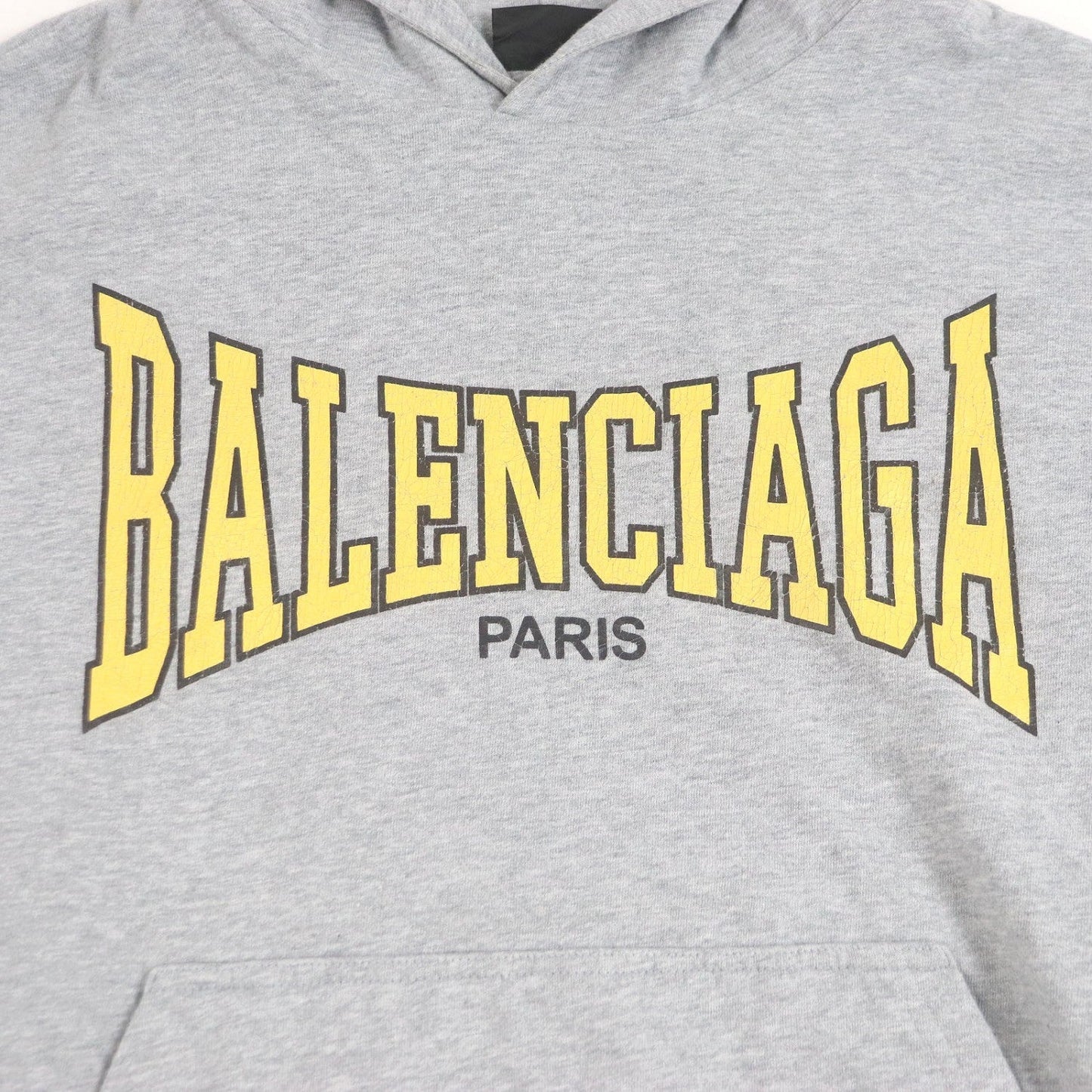 BALENCIAGA Hoodie 807999 cotton gray BOXING LINED HOODIE L