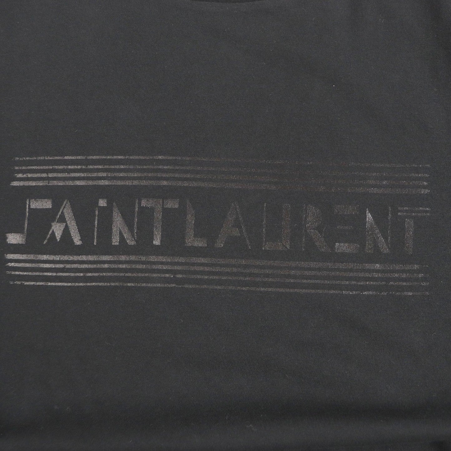 SAINT LAURENT PARIS Short sleeve T-shirt 631857 cotton black XS