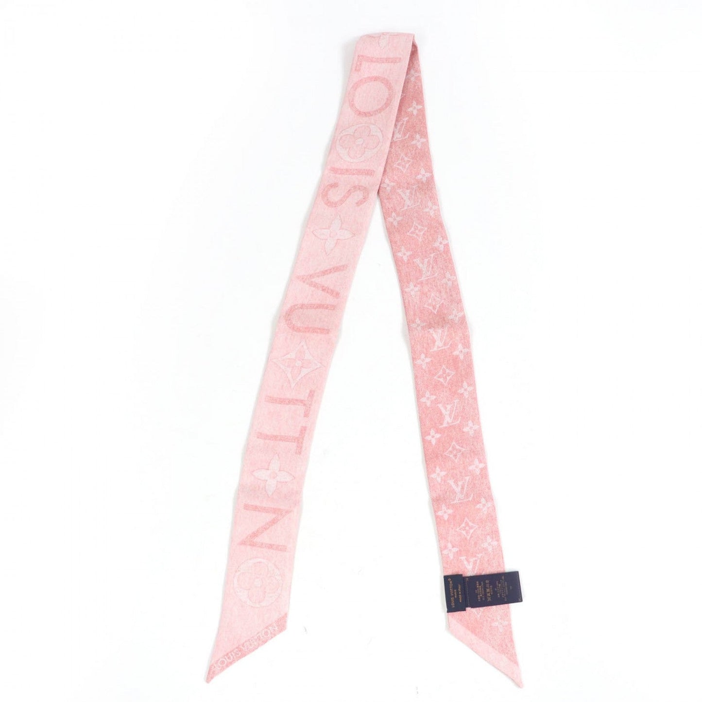LOUIS VUITTON scarf M96268 silk Rose claire Bandeau BB Monogram Infinity 120cmÃ5cm