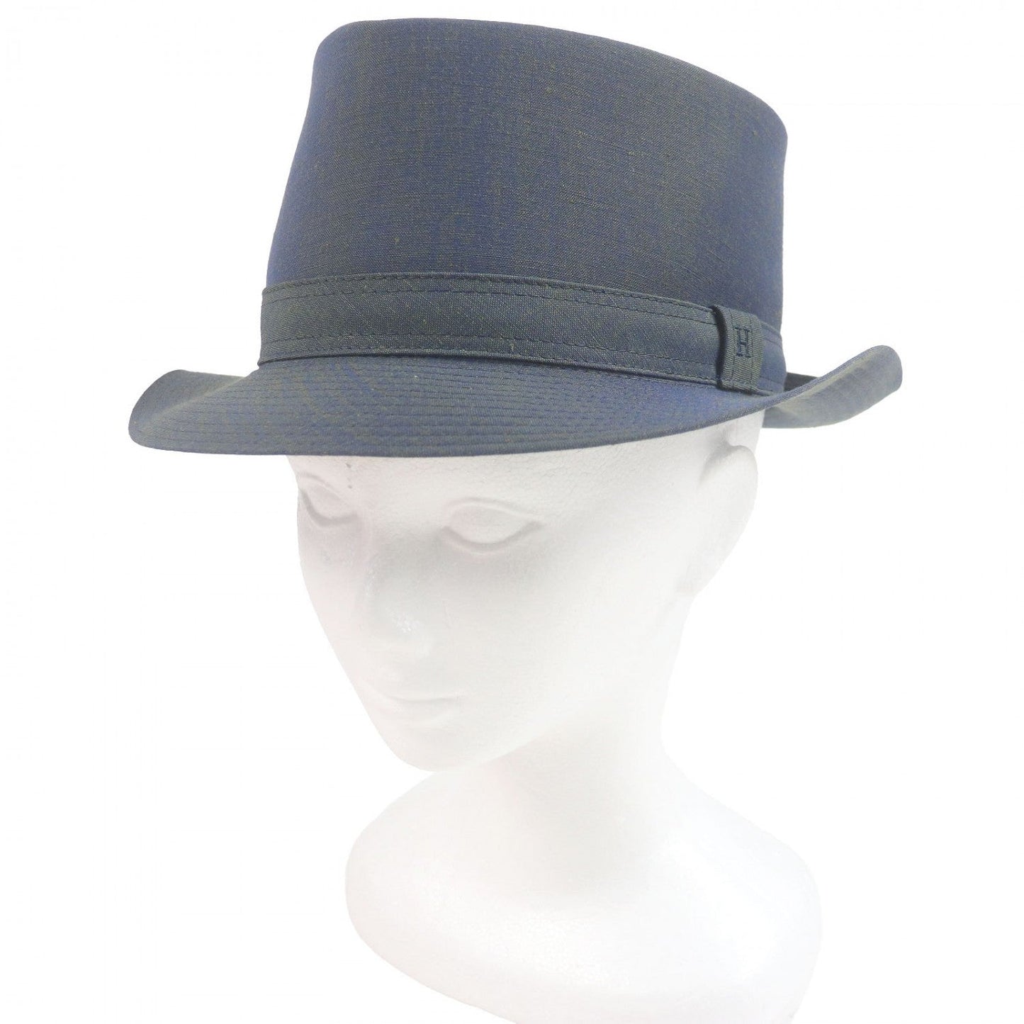 HERMES hat linen Blue type 59