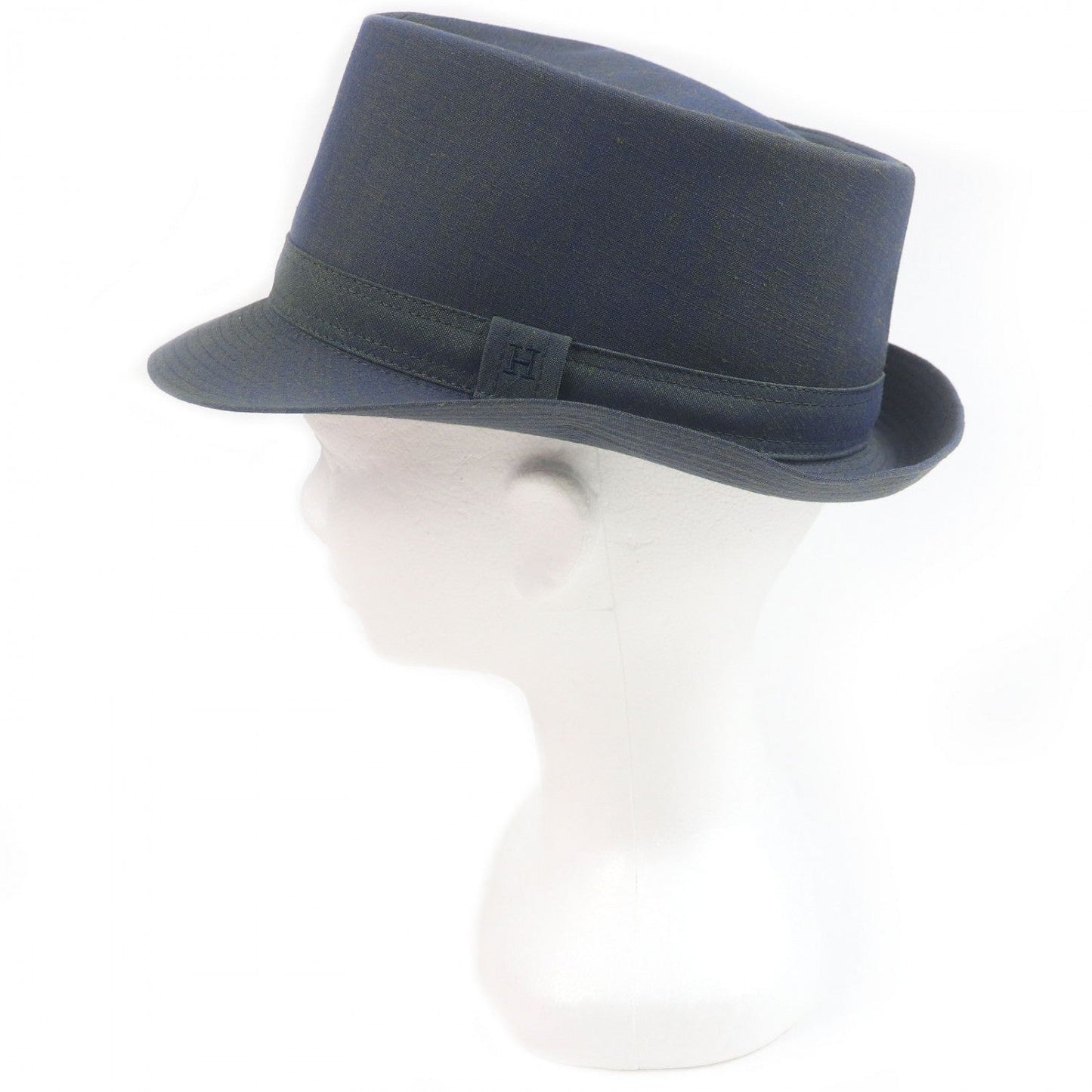 HERMES hat linen Blue type 59