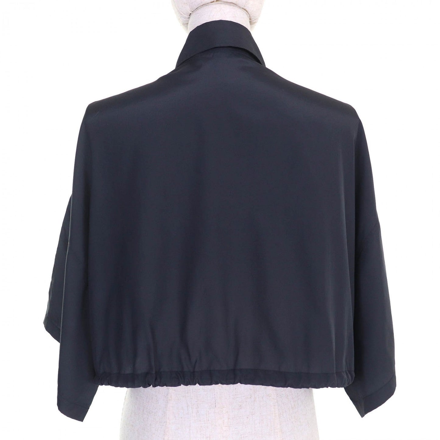 PRADA Short sleeve shirt P454F silk Navy 38