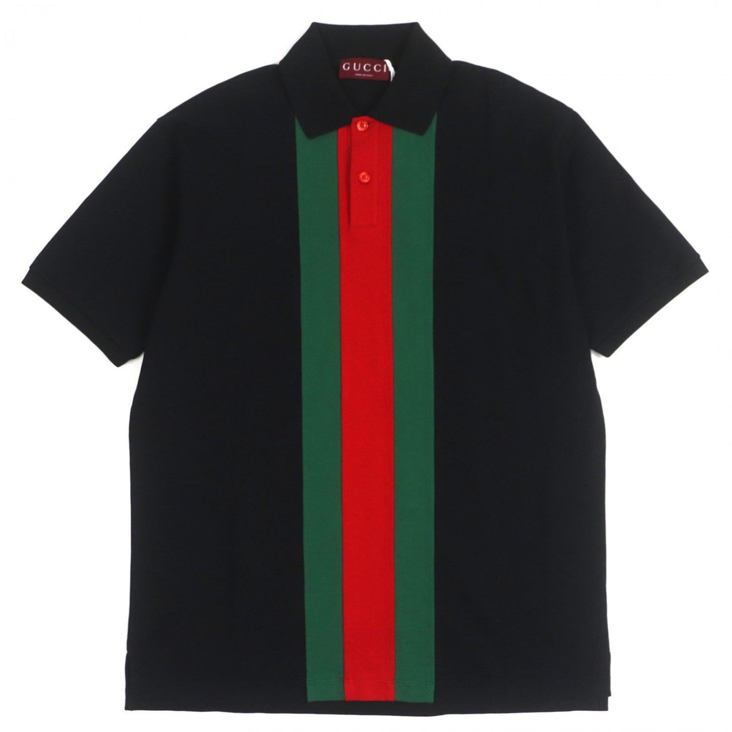 GUCCI Short sleeve polo shirt 795810 cotton Black red green L