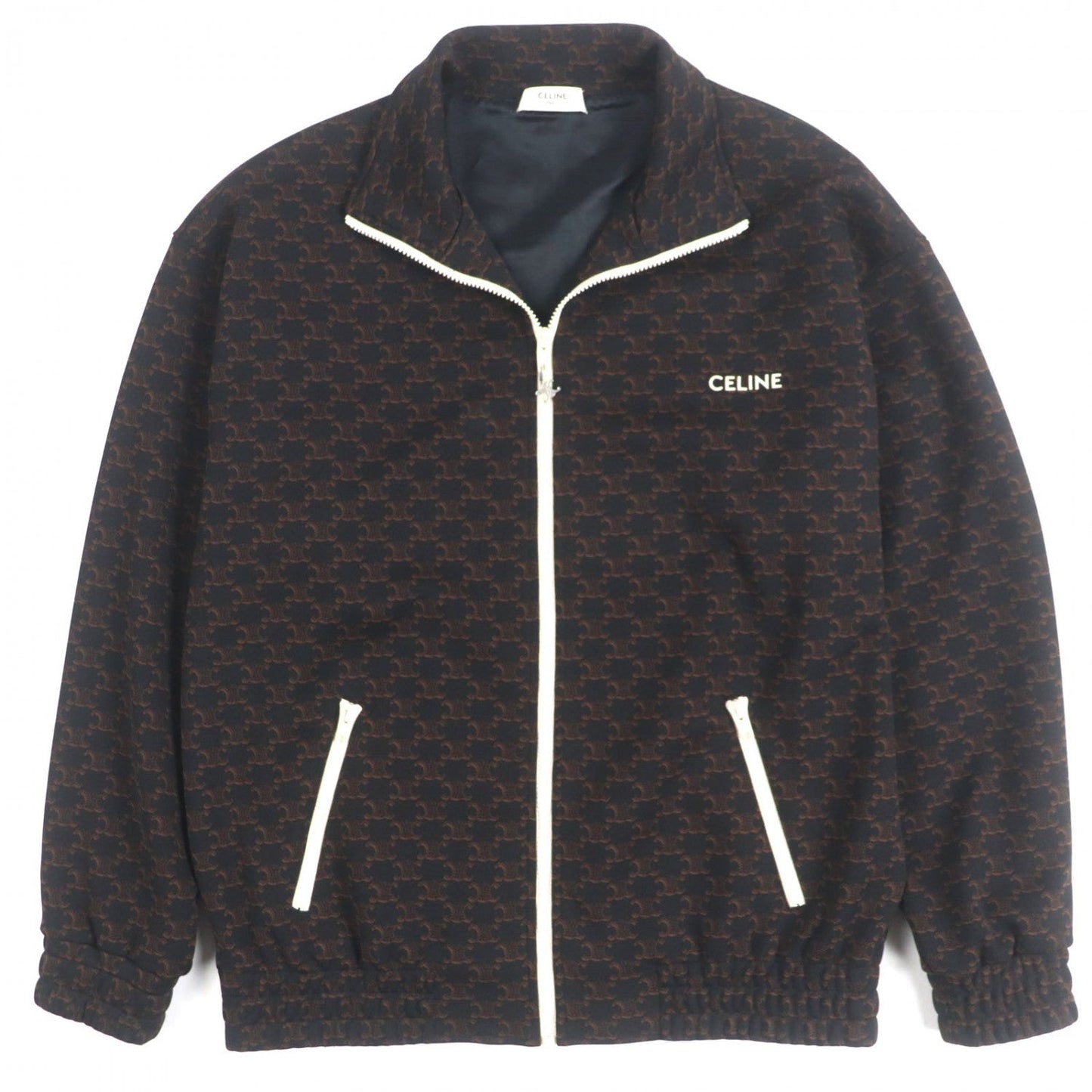 CELINE Jacket 2Y74A366 polyester Dark brown S