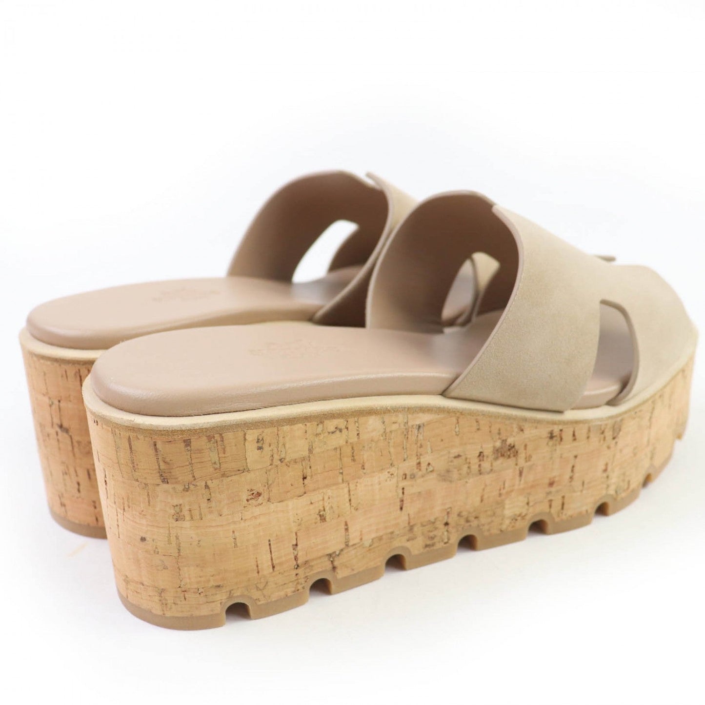 HERMES Sandals Suede leather beige Sandals Eze 30 37
