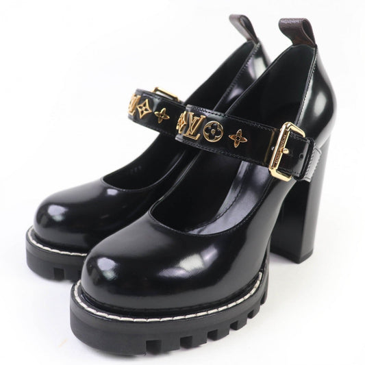 LOUIS VUITTON Leather shoes leather black Star trail 37