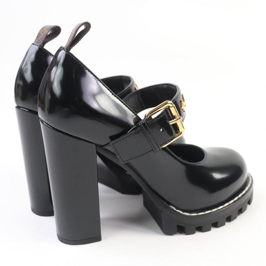 LOUIS VUITTON Leather shoes leather black Star trail 37