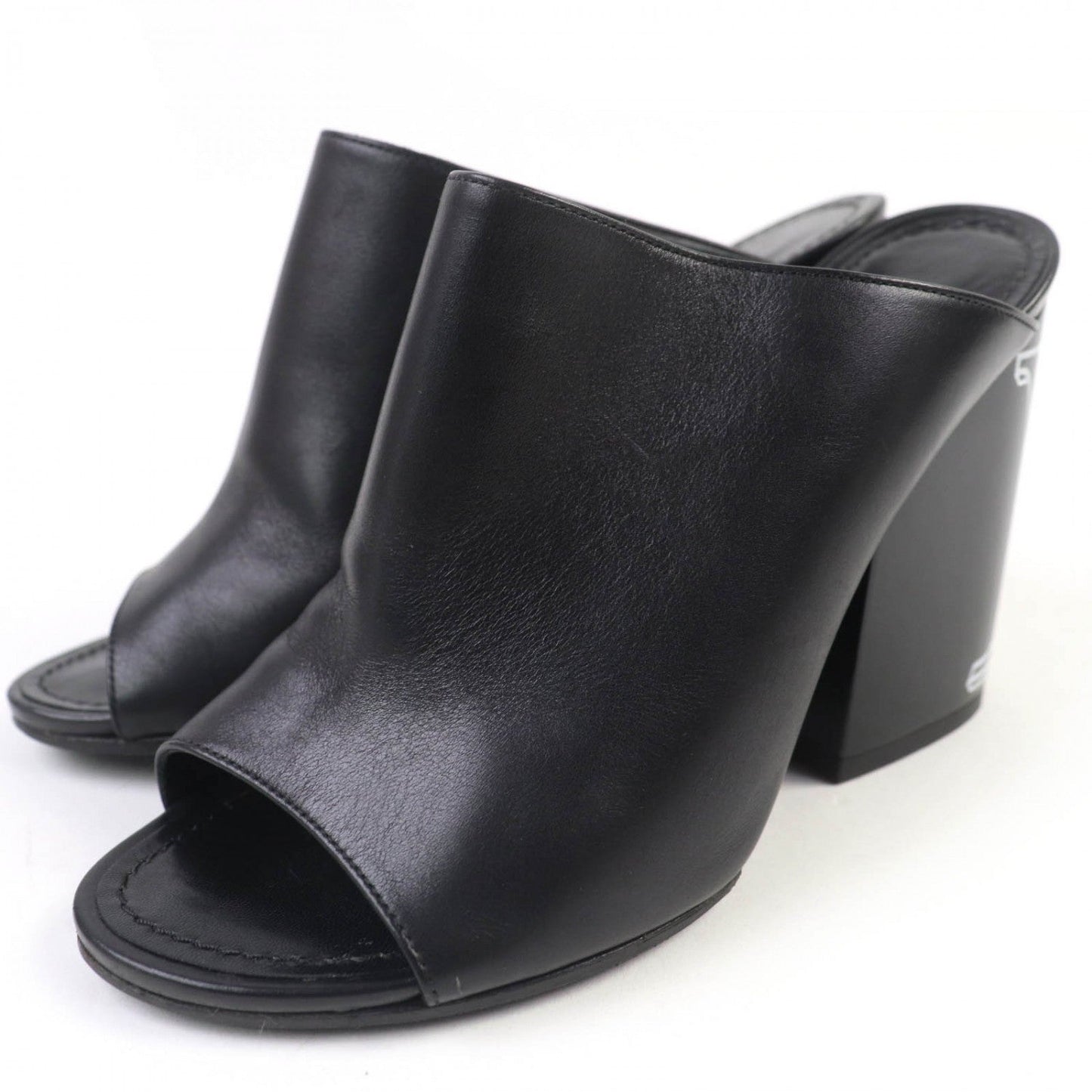 LOUIS VUITTON Sandals leather black Topmost Line 36.5