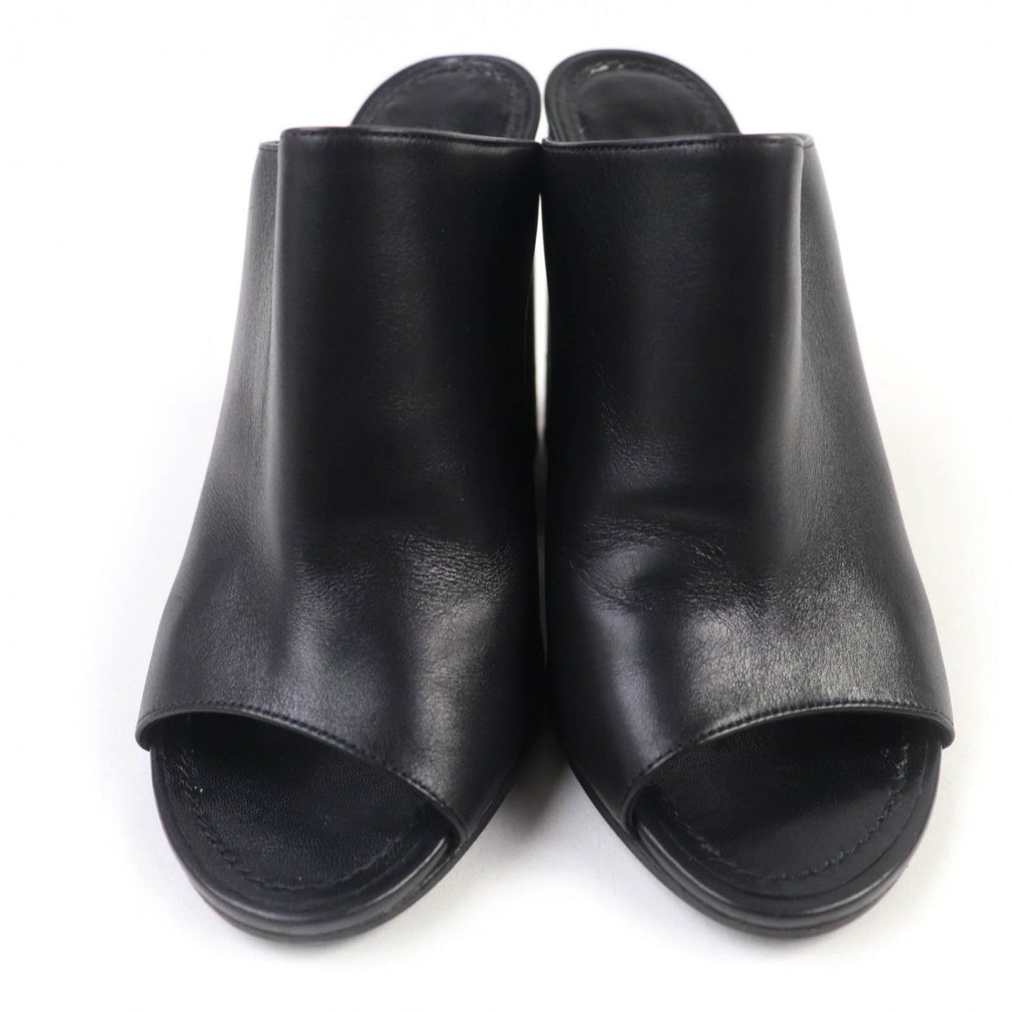 LOUIS VUITTON Sandals leather black Topmost Line 36.5