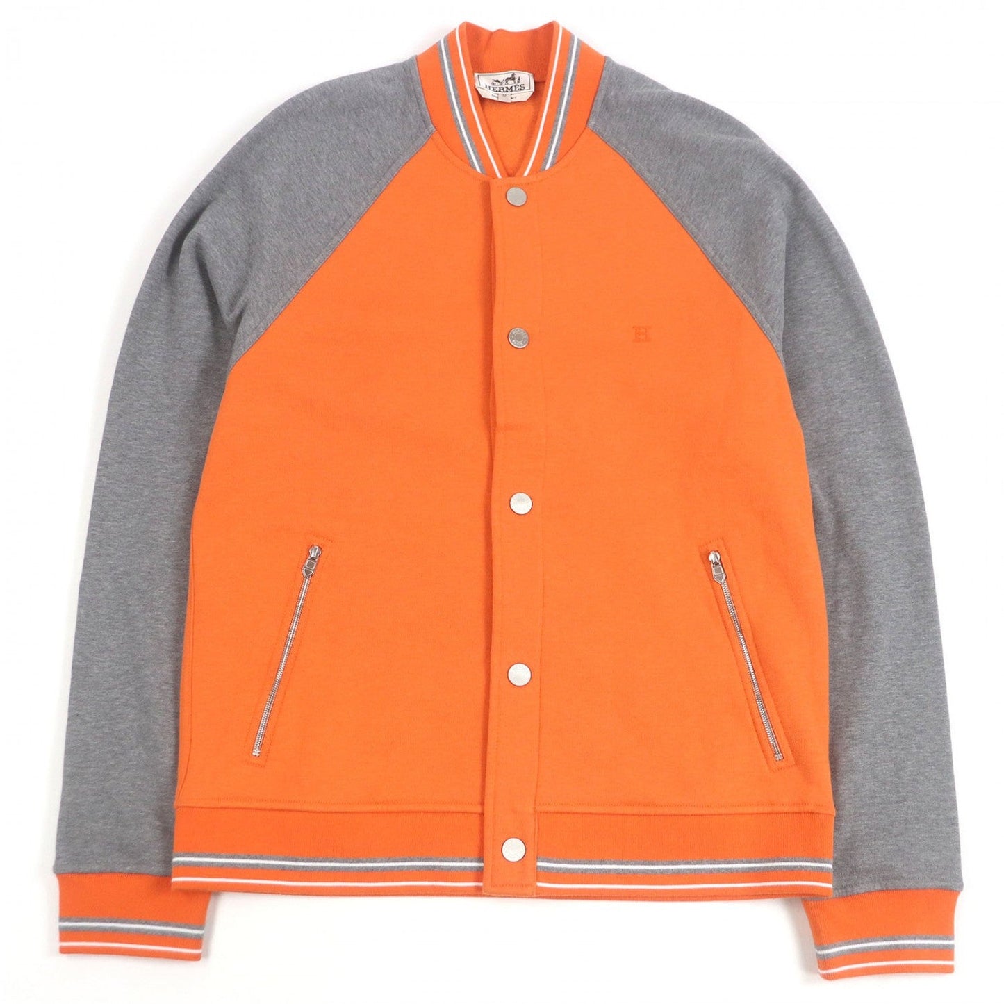 HERMES Blouson cotton Orange gray M