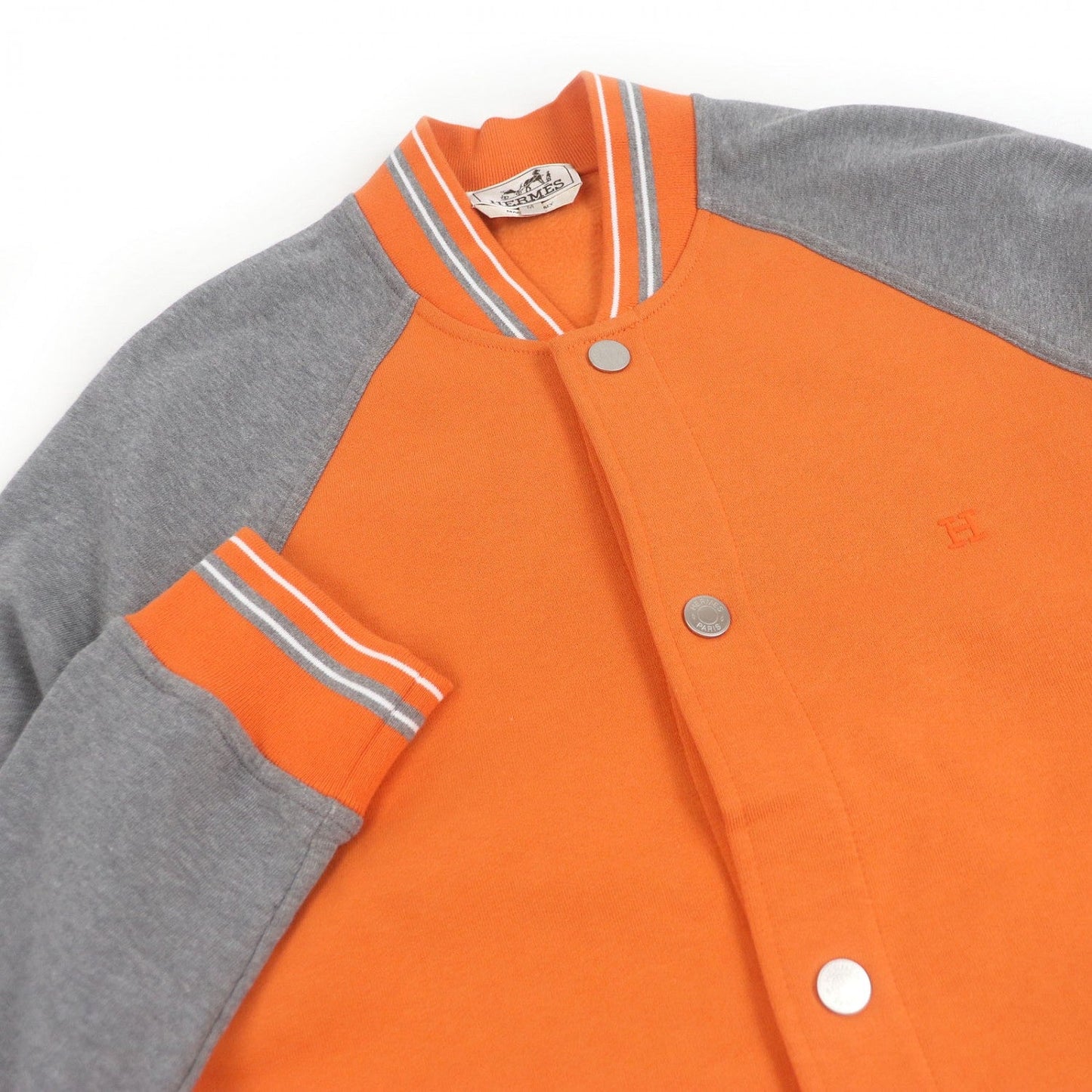 HERMES Blouson cotton Orange gray M