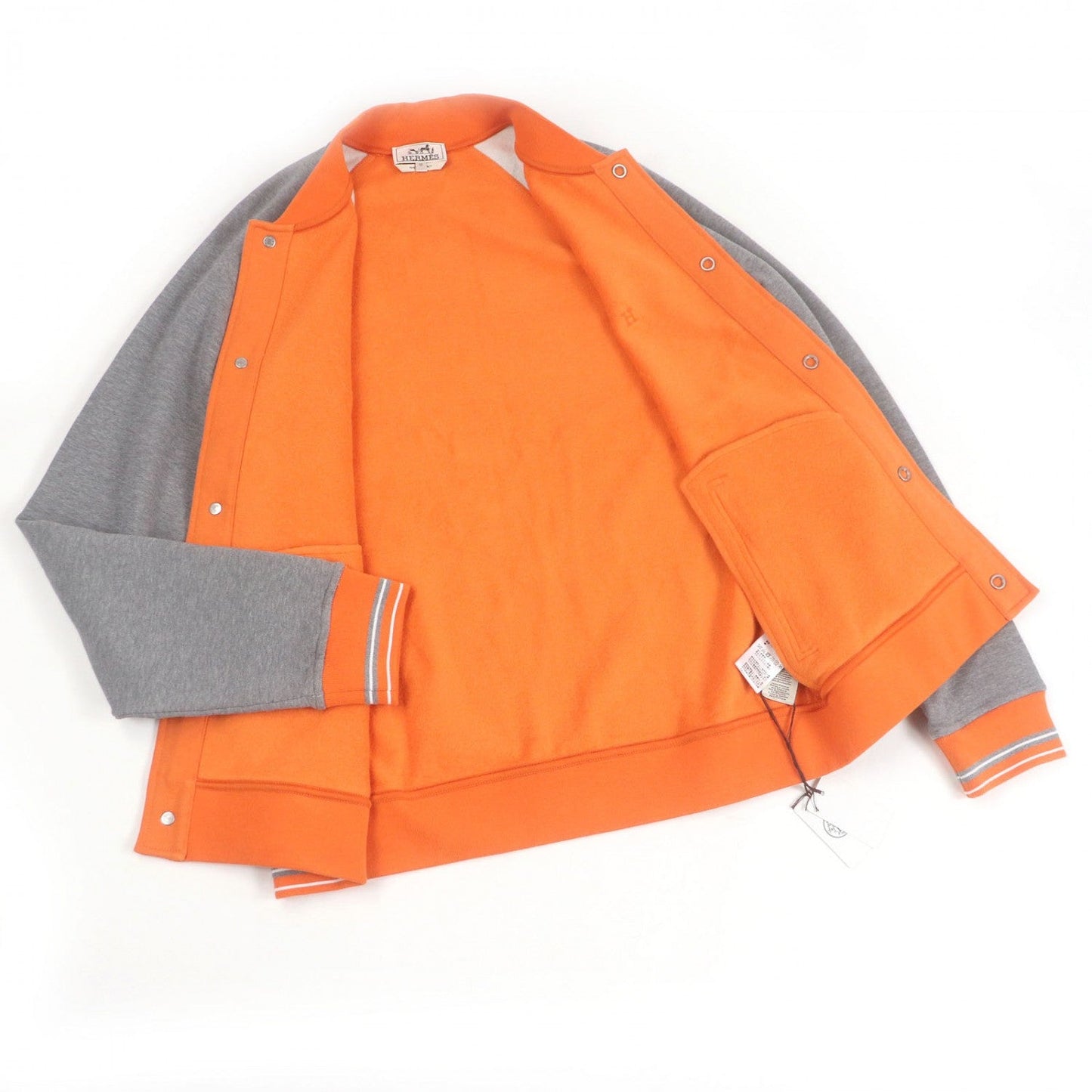 HERMES Blouson cotton Orange gray M