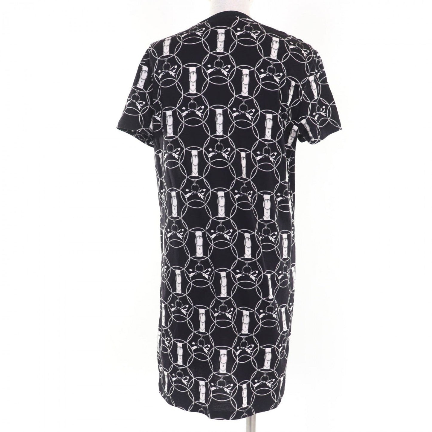 HERMES one piece 2H4508DB cotton black La Promenade du Matin Morning walk 38