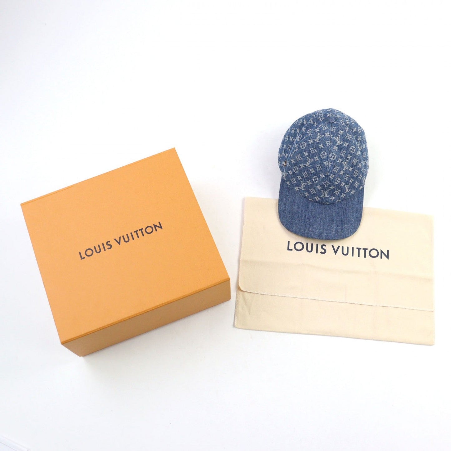 LOUIS VUITTON cap M7276L cotton Indigo blue
