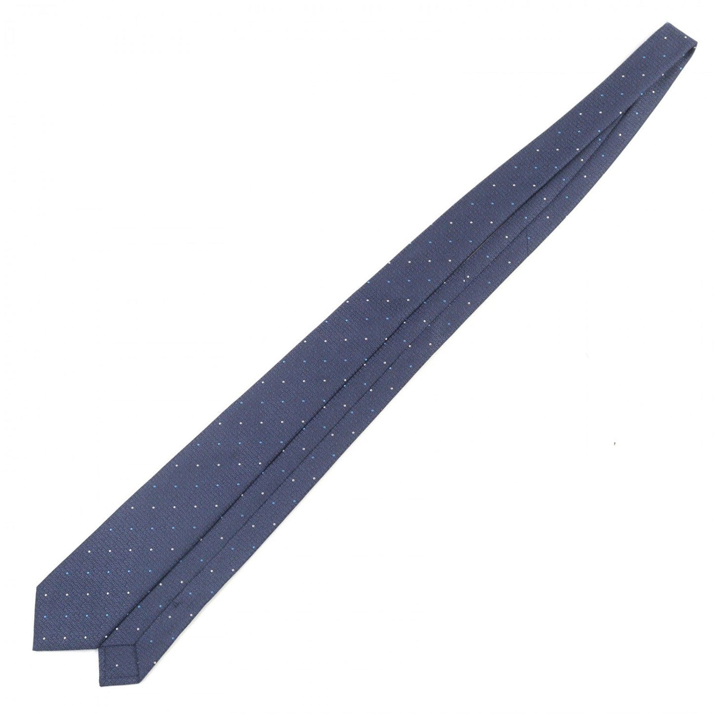 LOUIS VUITTON tie M78045 silk Navy type Cravate LV Signature 148Ã7cm