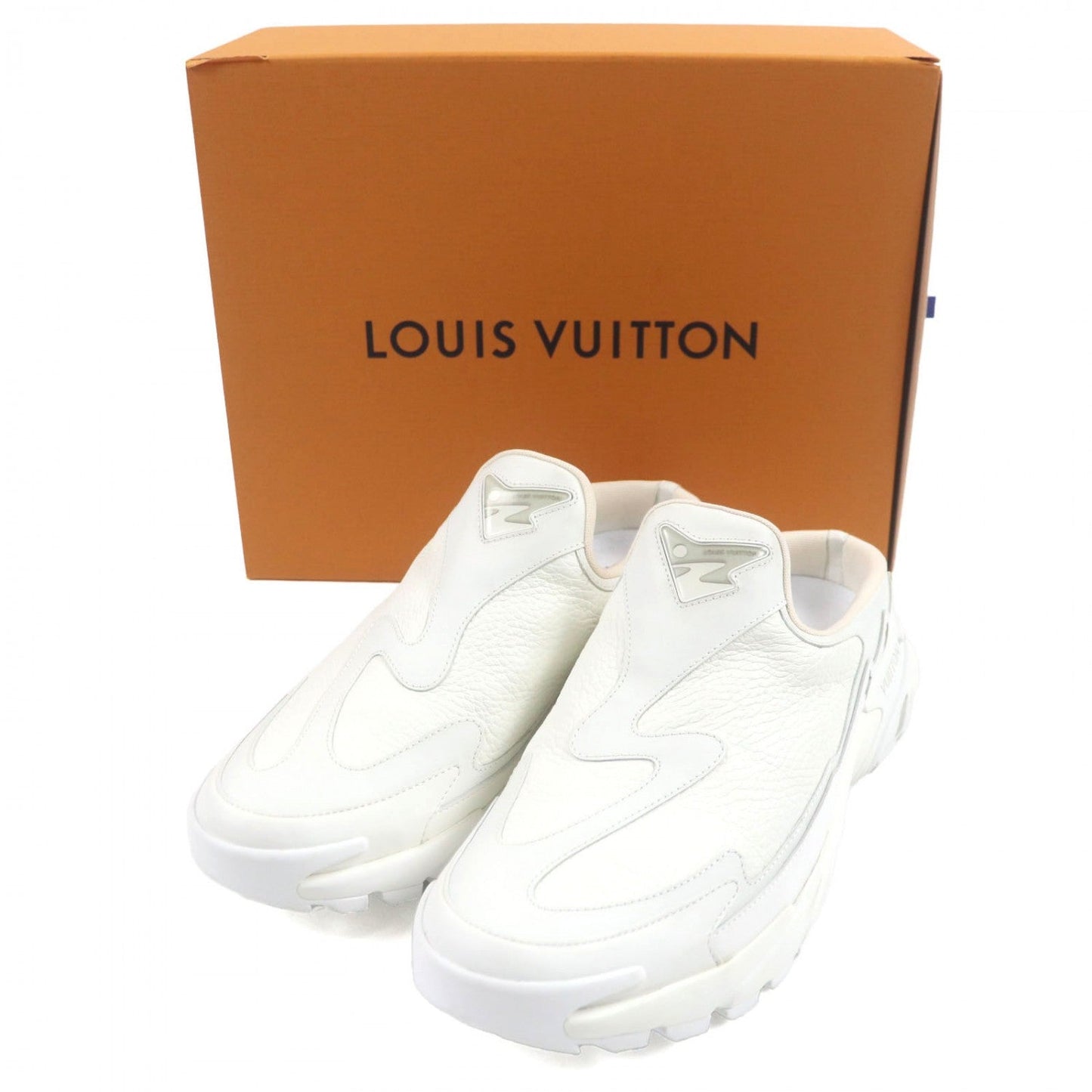 LOUIS VUITTON Sandals leather white tatic line 10