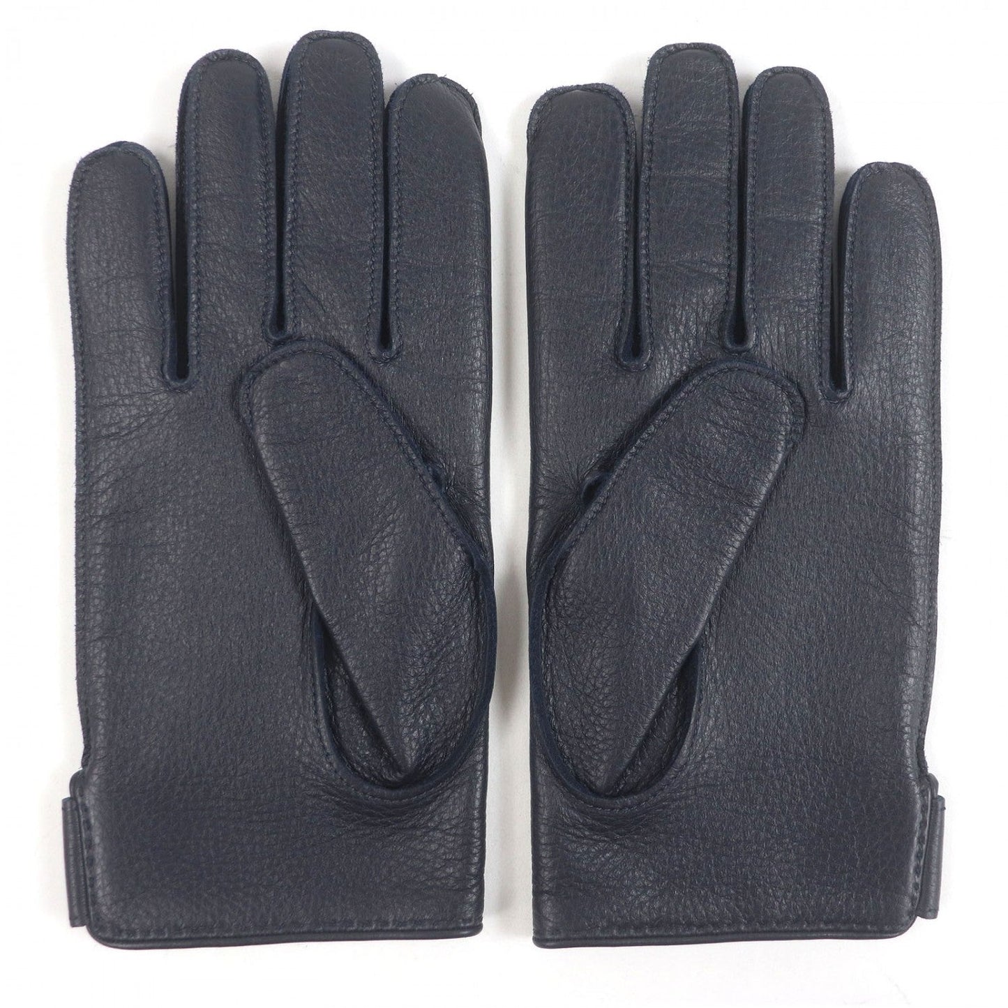 HERMES gloves Dearskin Navy 8.5