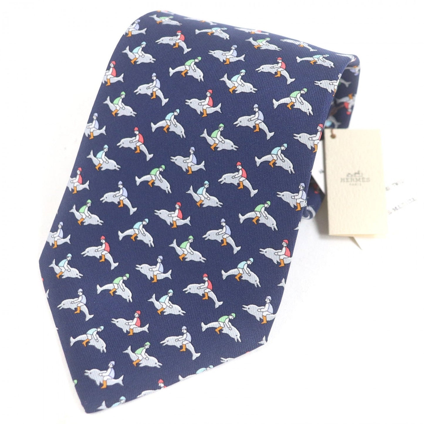 HERMES tie 5241 SA silk Marin