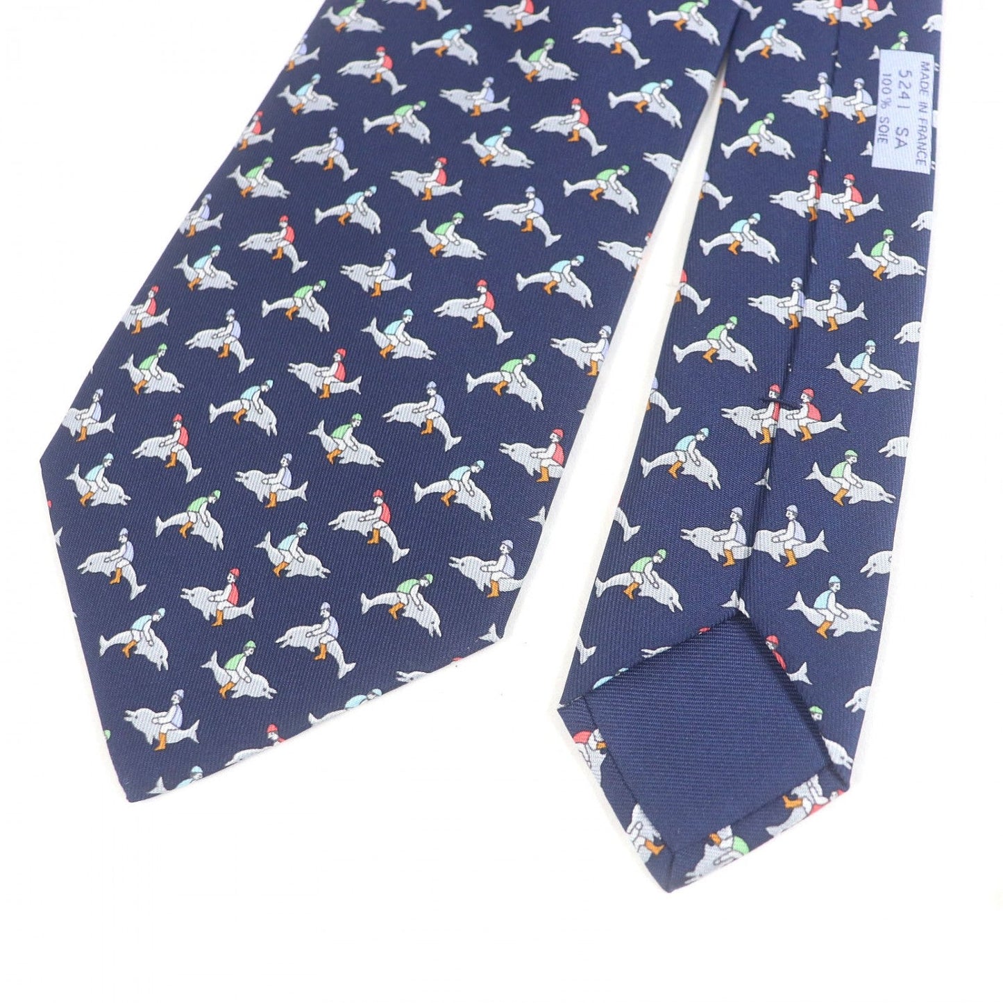 HERMES tie 5241 SA silk Marin