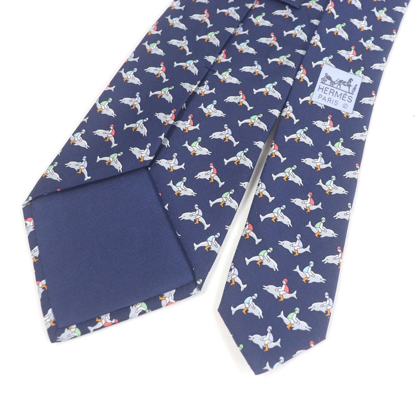 HERMES tie 5241 SA silk Marin