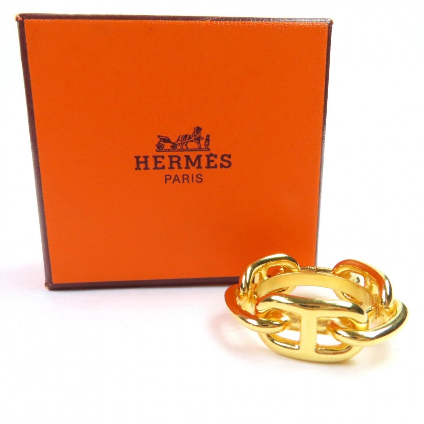 HERMES Scarf ring Gold Plated gold Lugate