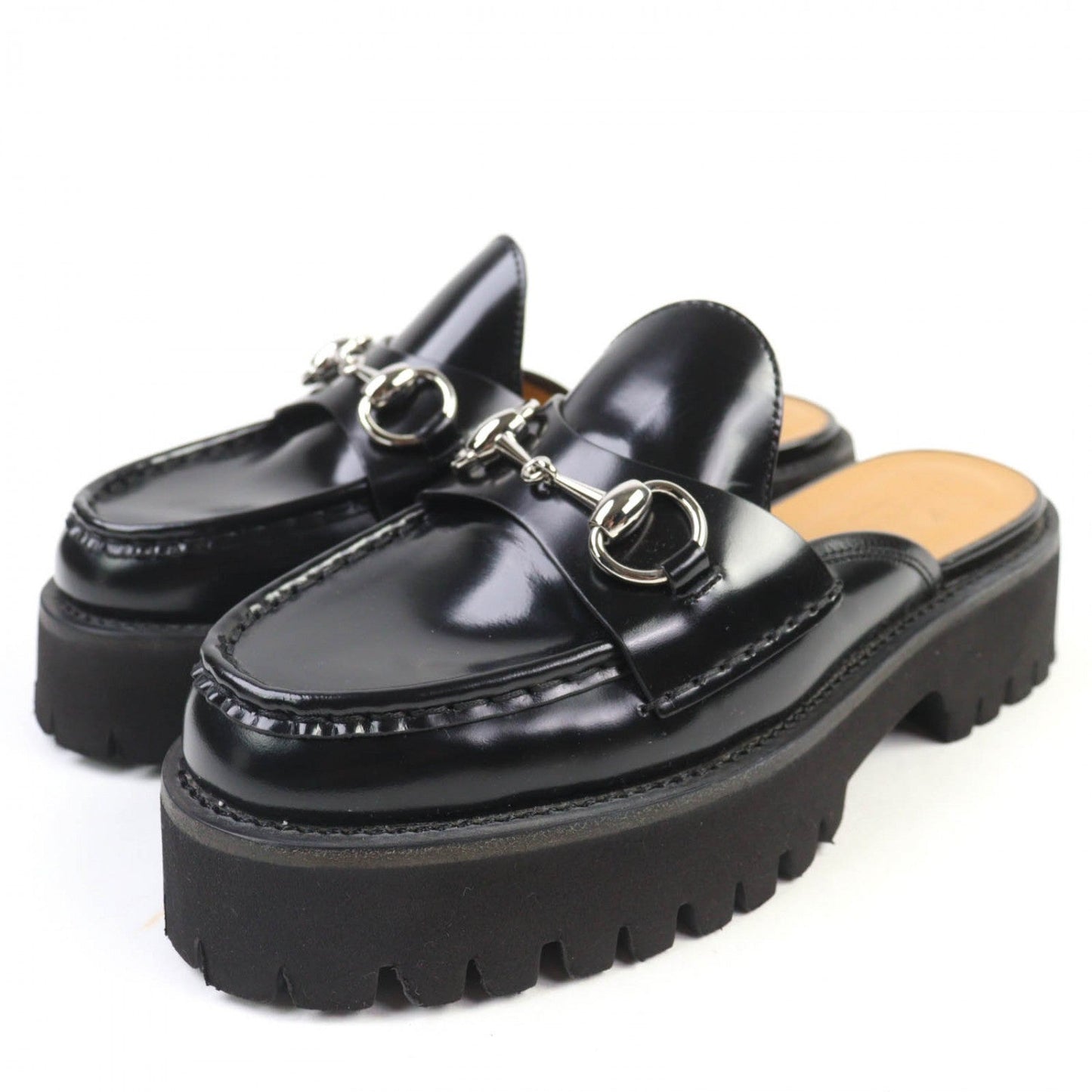 GUCCI Mule 764207 leather black 35