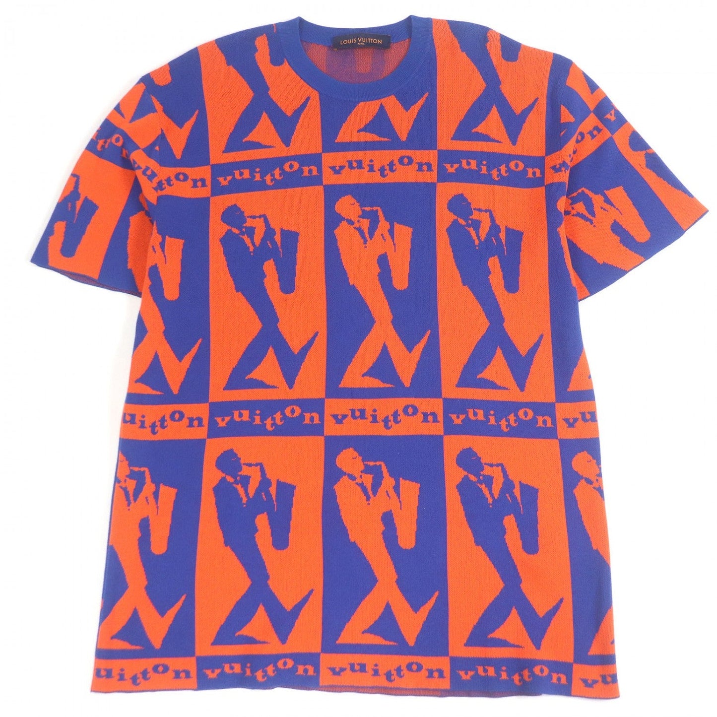 LOUIS VUITTON knit cotton Orange blue Jazz Flyer XL