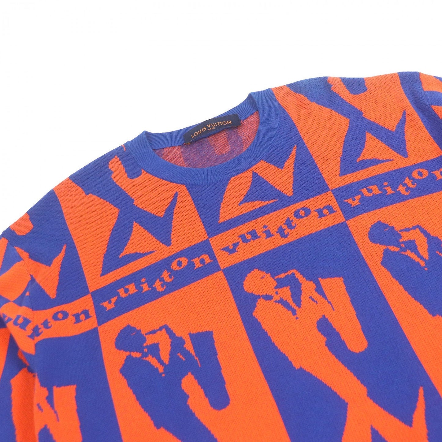 LOUIS VUITTON knit cotton Orange blue Jazz Flyer XL