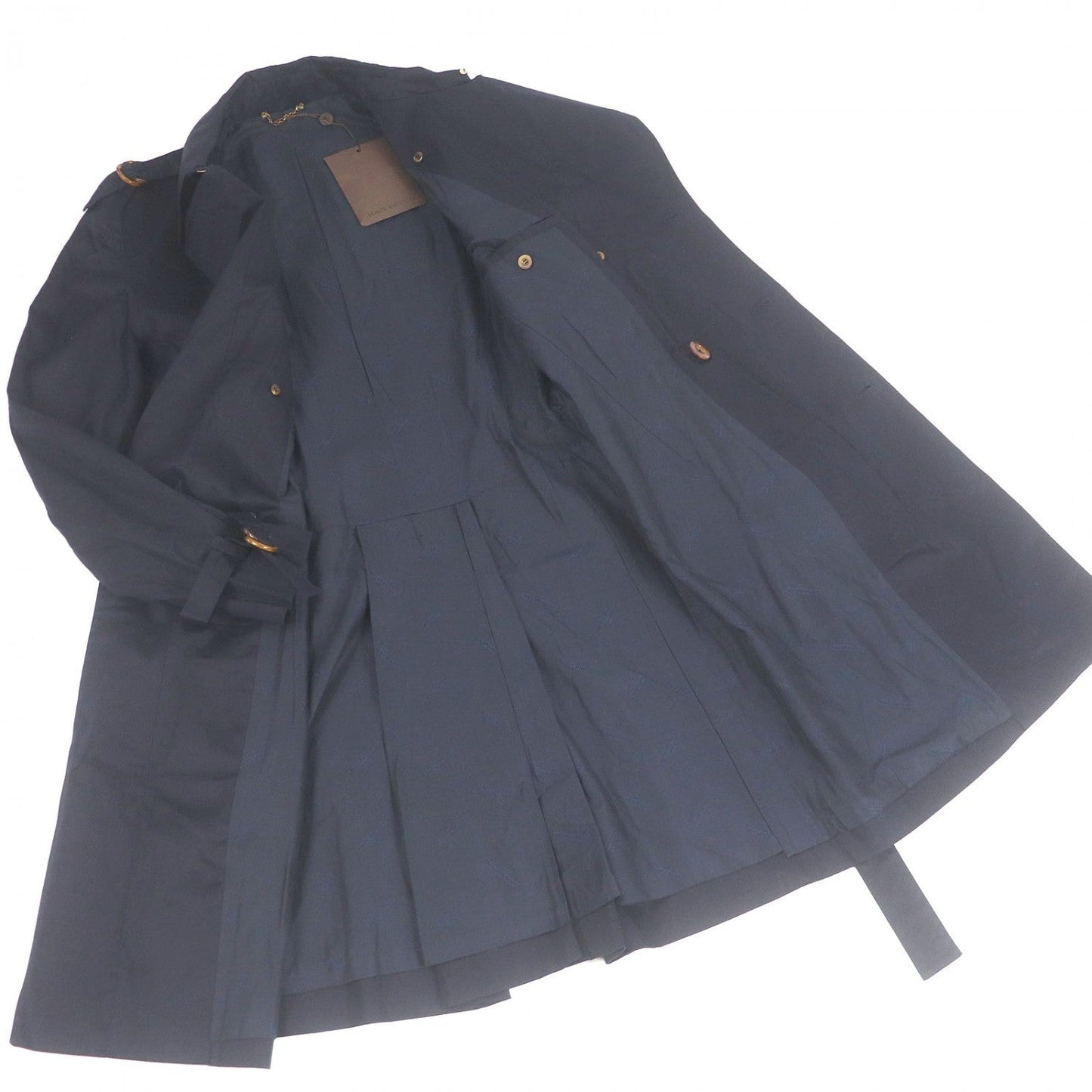 LOUIS VUITTON trench coat cotton Navy 52