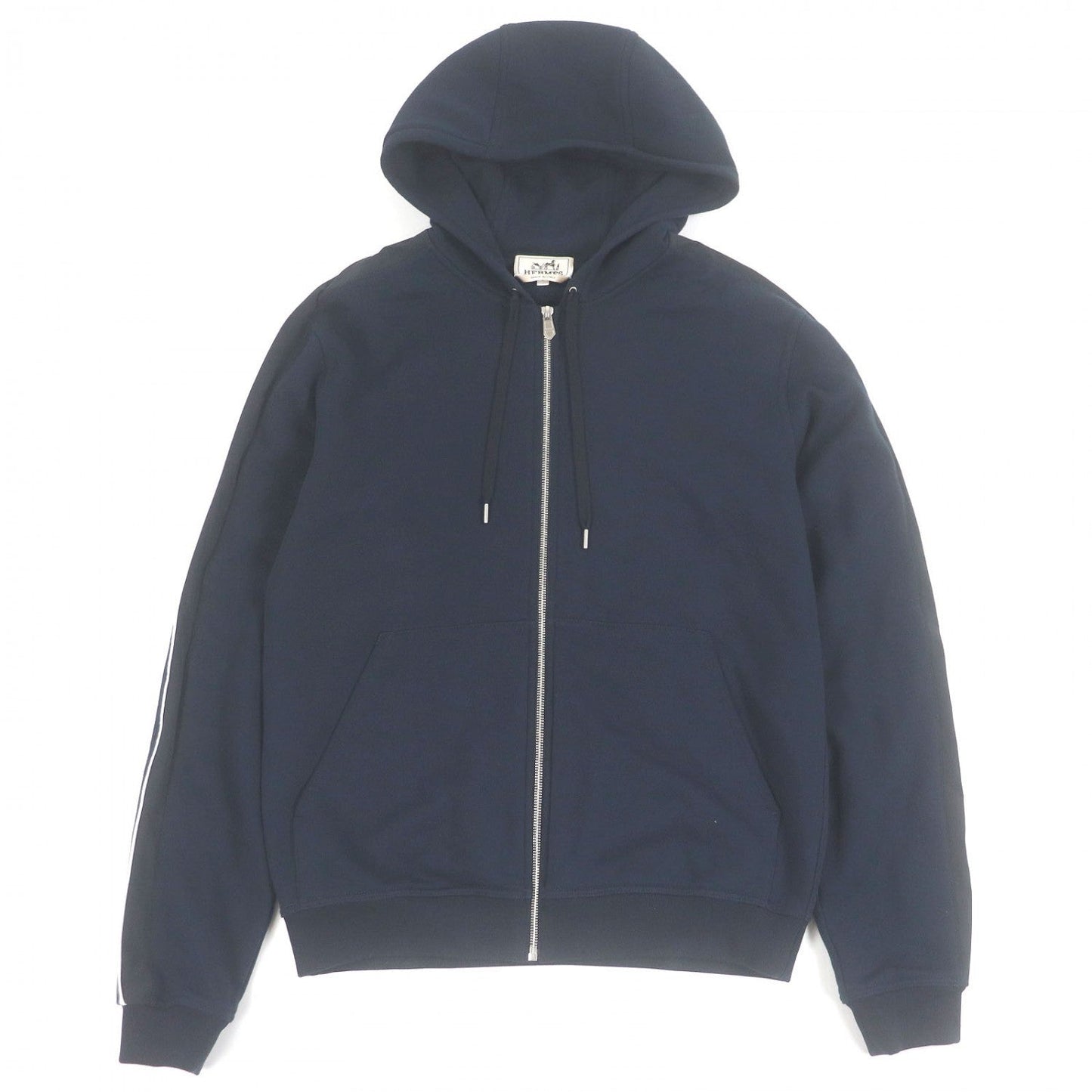 HERMES Hoodie cotton Navy Run H S