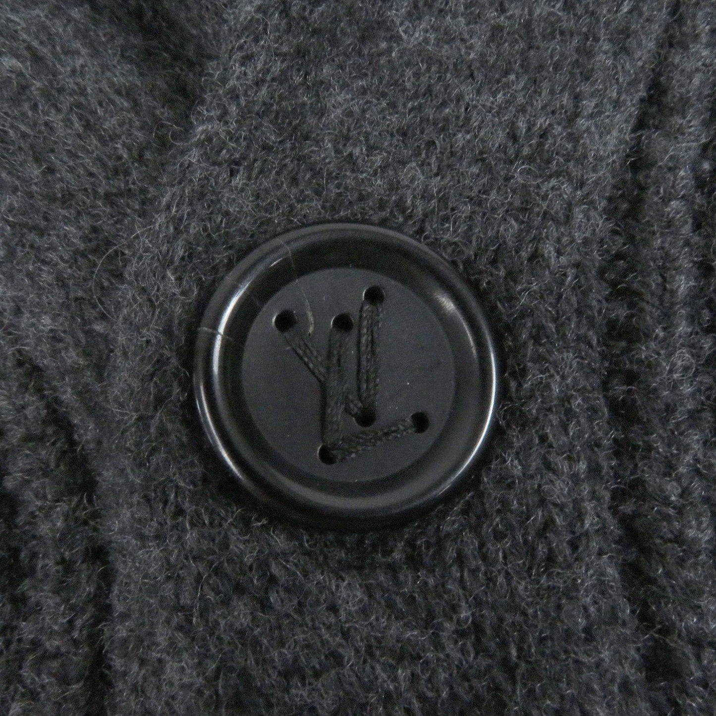 LOUIS VUITTON cardigan wool gray L