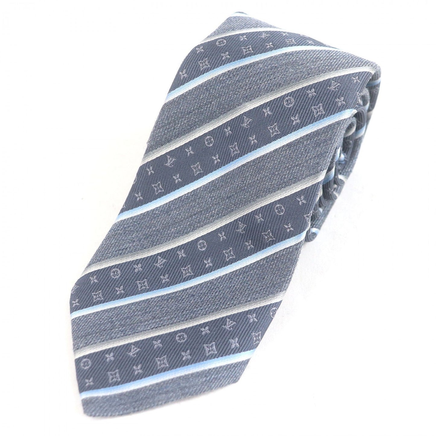 LOUIS VUITTON tie M79911 silk Blue gray