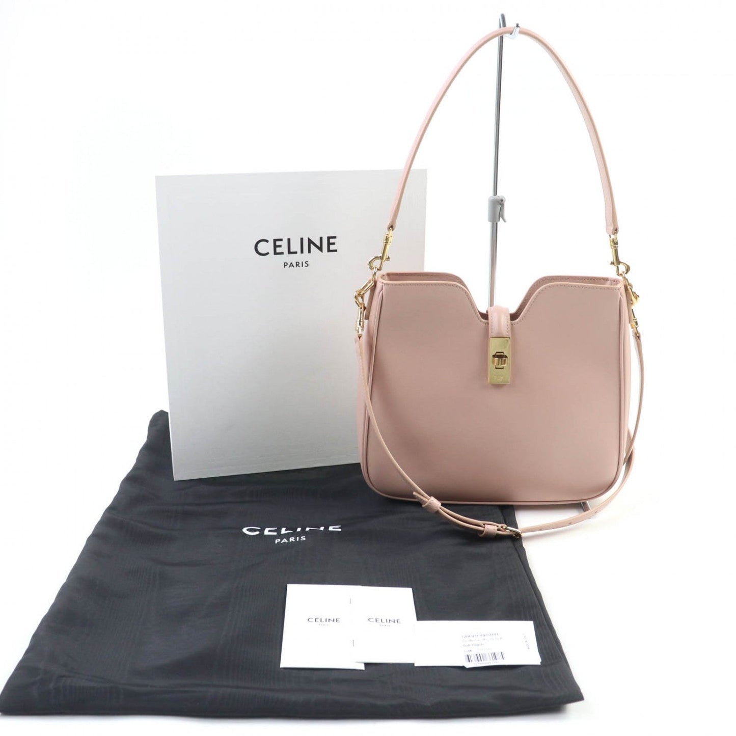 CELINE Shoulder Bag 12069 Smooth Rubbed Soft Peach Small Camille 16 (CÃ¨ze) Soft Bag in smooth calfskin
